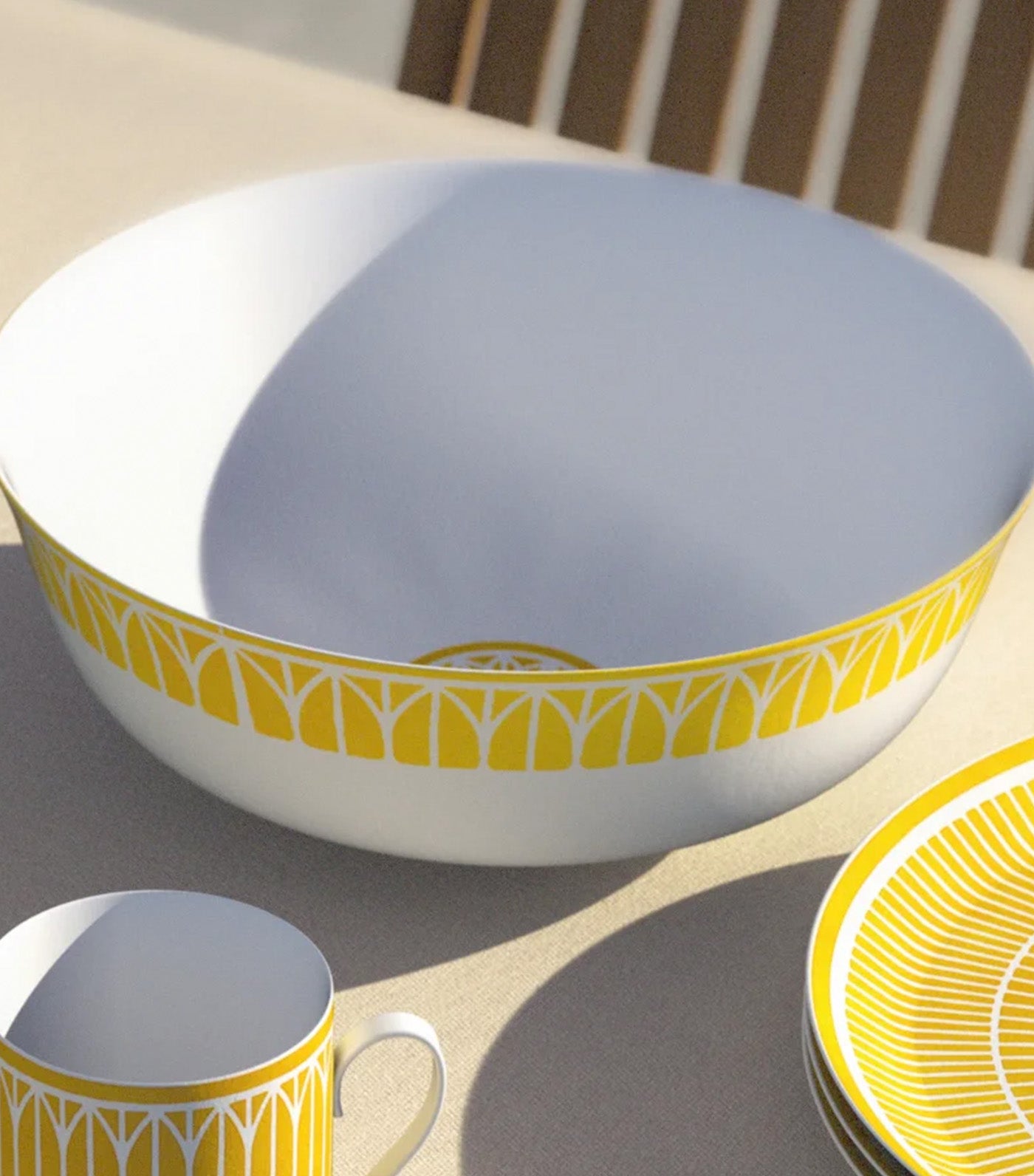 Malmaison Riviera Salad Serving Bowl Yellow