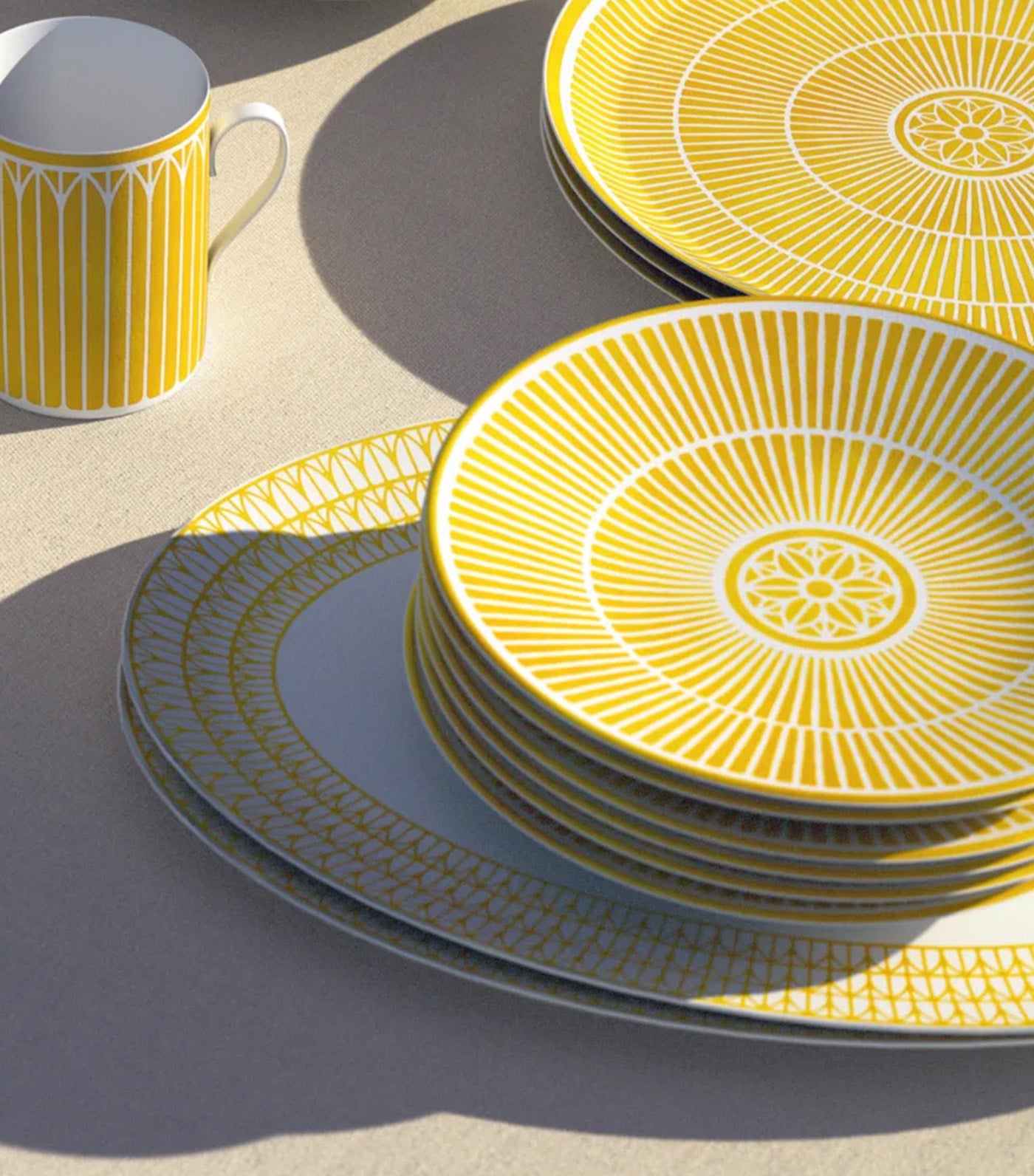 Malmaison Riviera Oval Platter Yellow