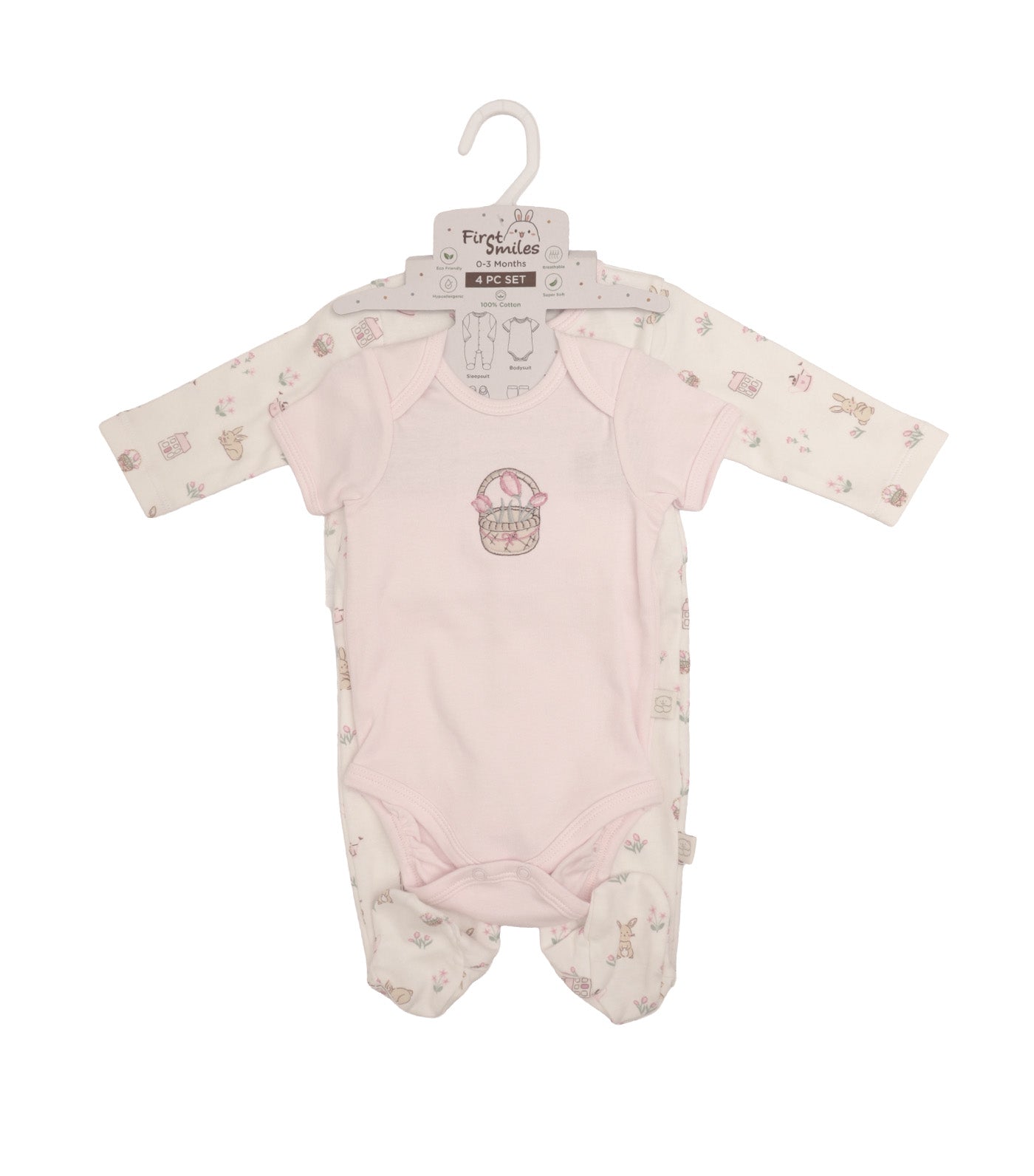 Girls 4-Piece Onesie Set Assorted