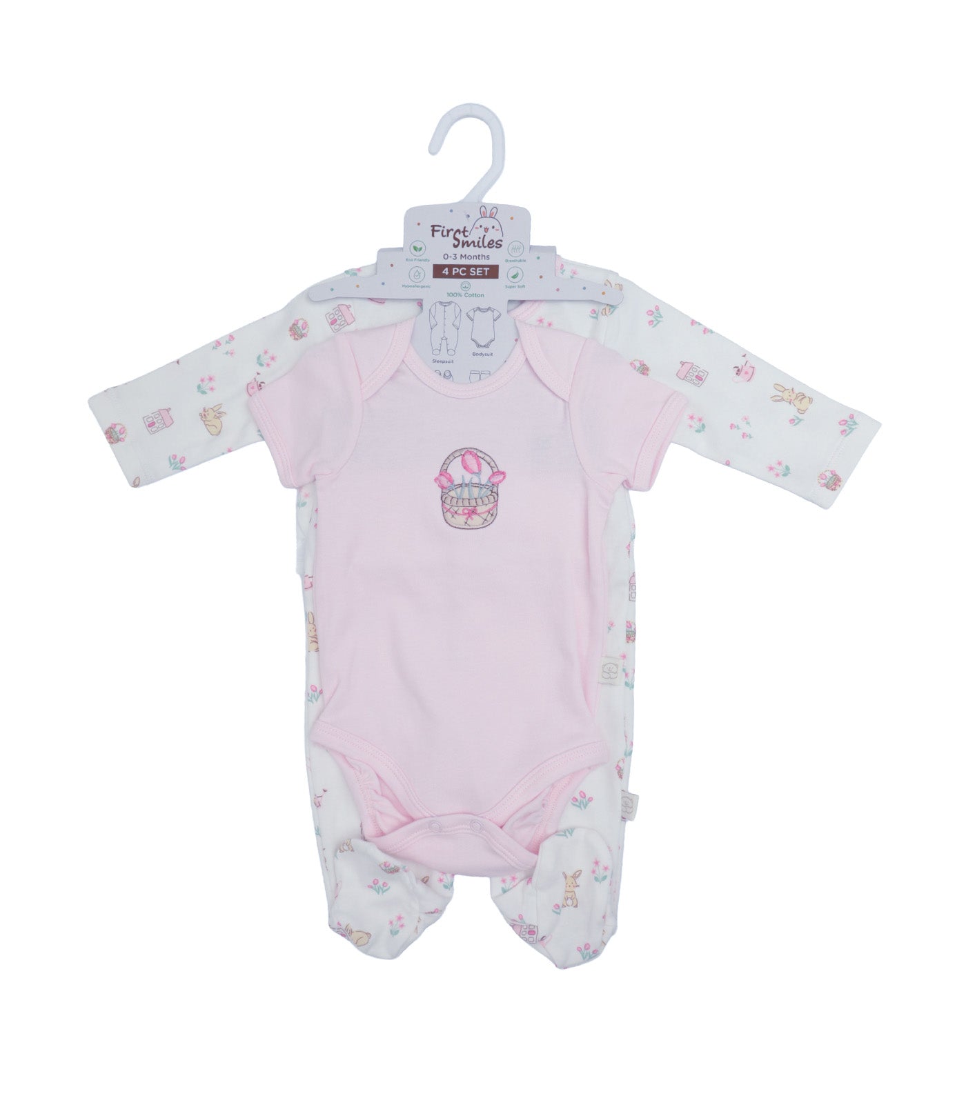 Girls 4-Piece Onesie Set Assorted