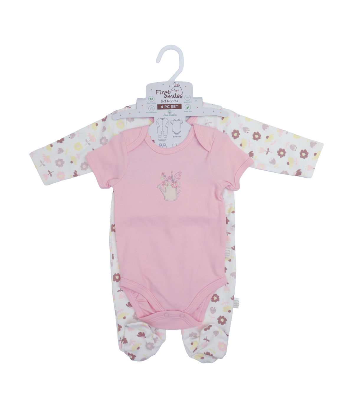 Girls 4-Piece Onesie Set Assorted