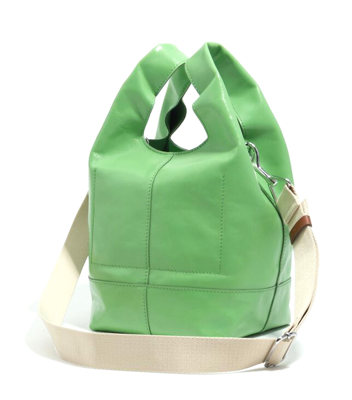 Medium Paper Bag in Leather