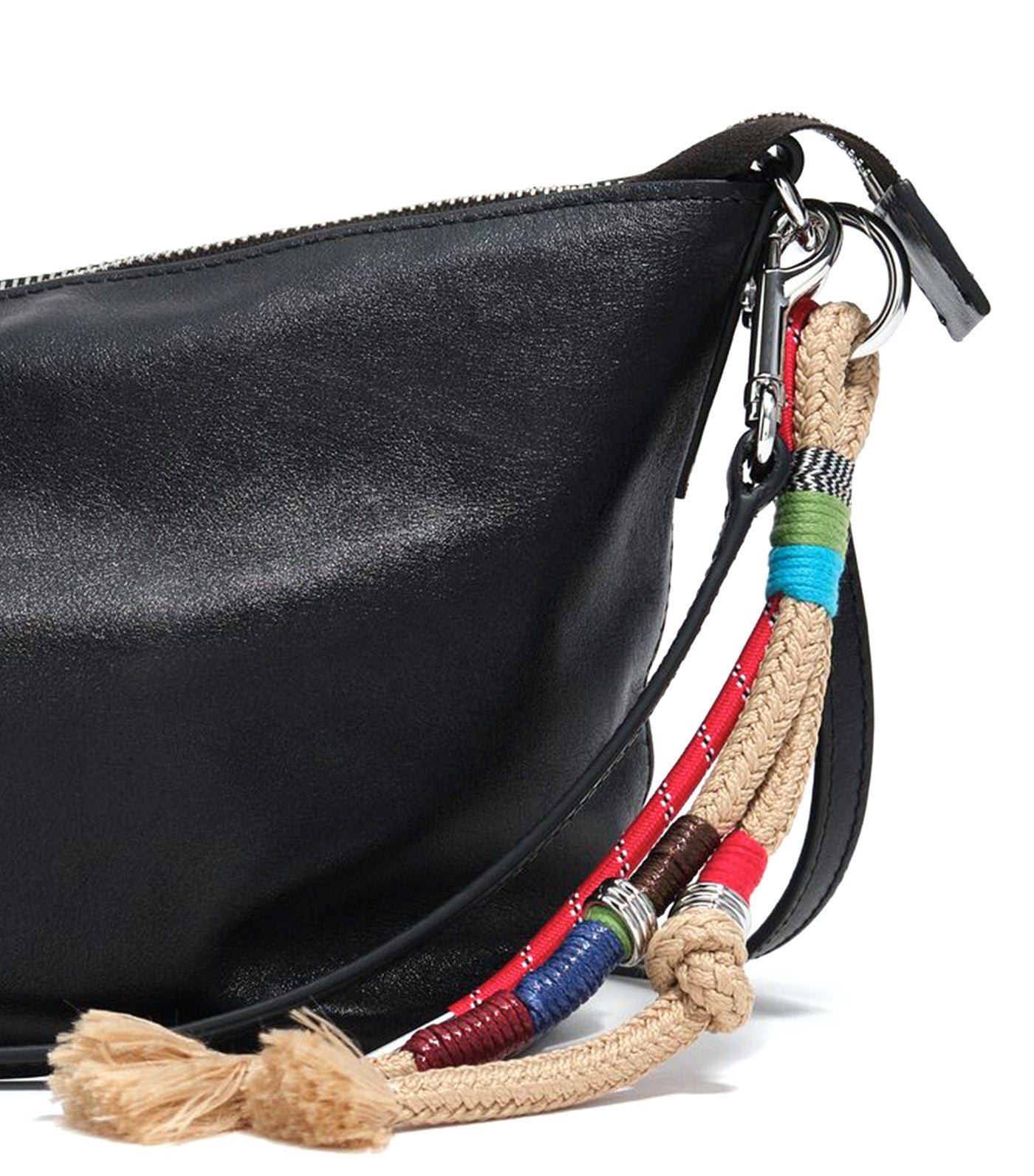Shiny Leather Trapecio Bag Medium Black