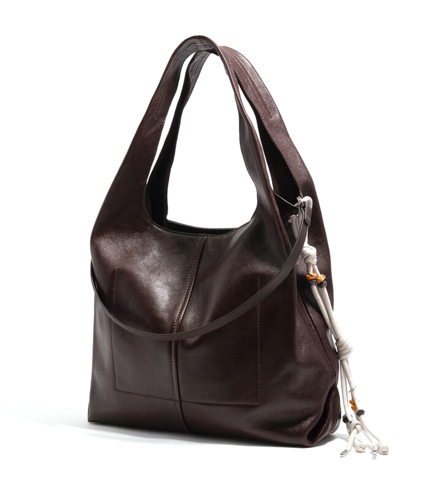 Large Paper Leather Shoulder Bag