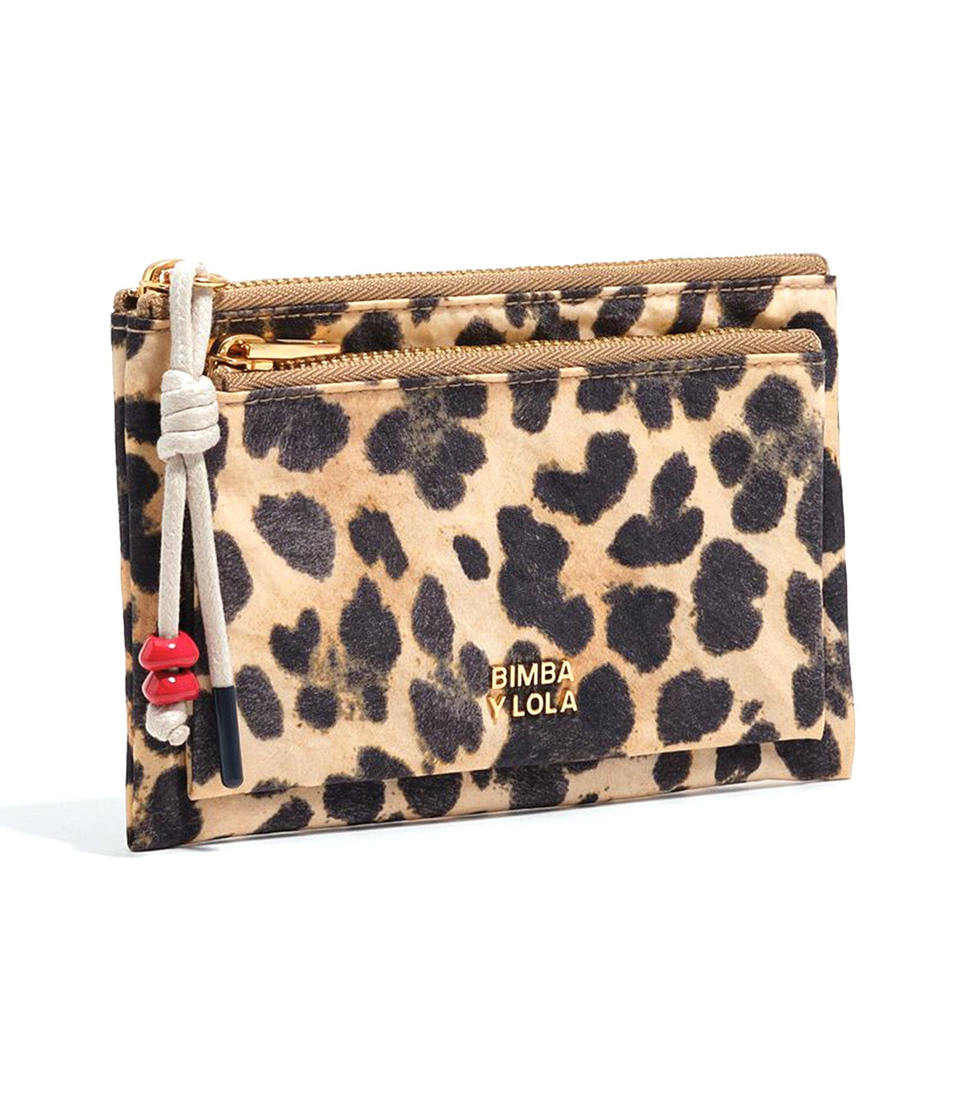Nylon Pocket Wallet Natural Leopard