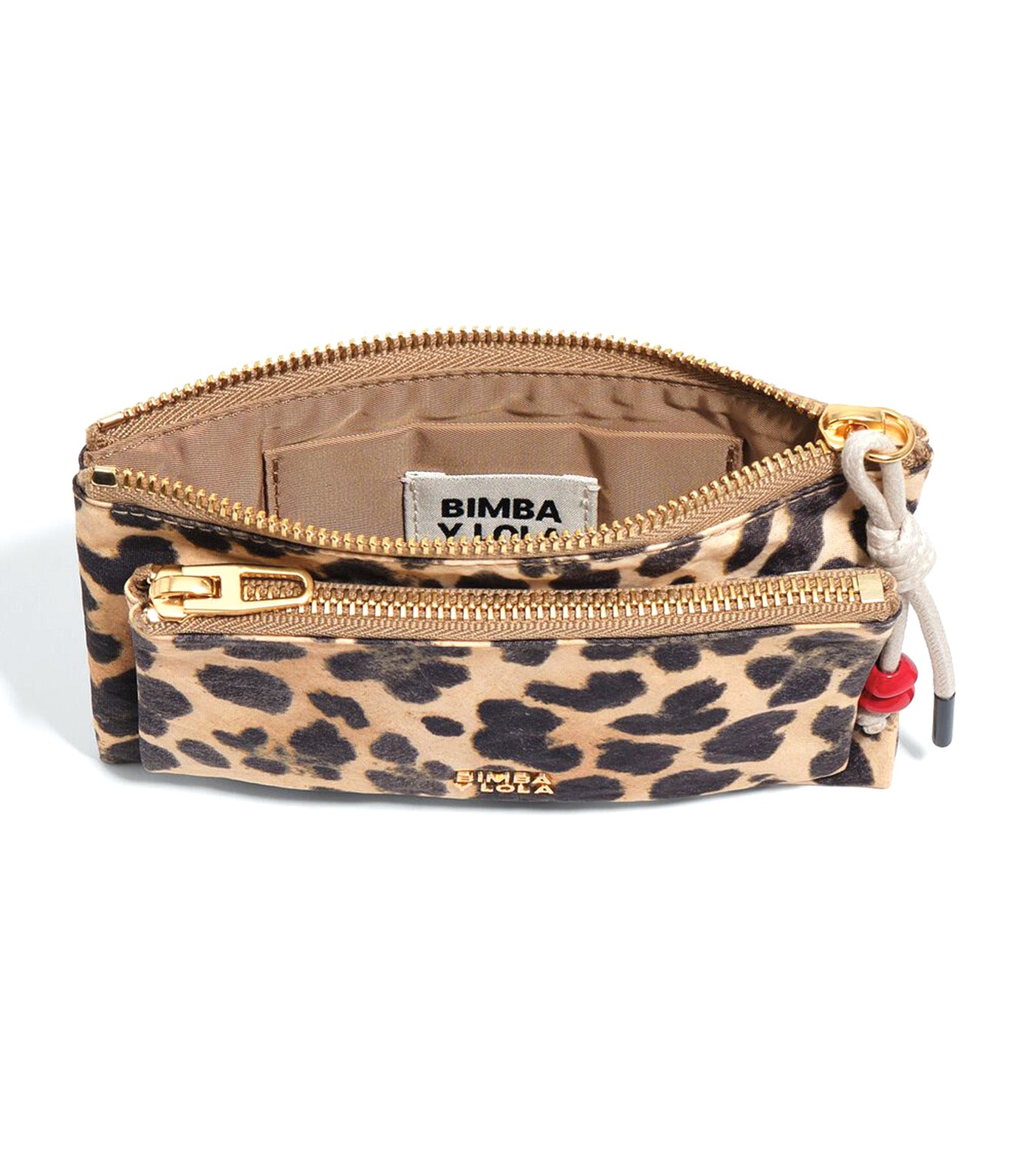 Nylon Pocket Wallet Natural Leopard