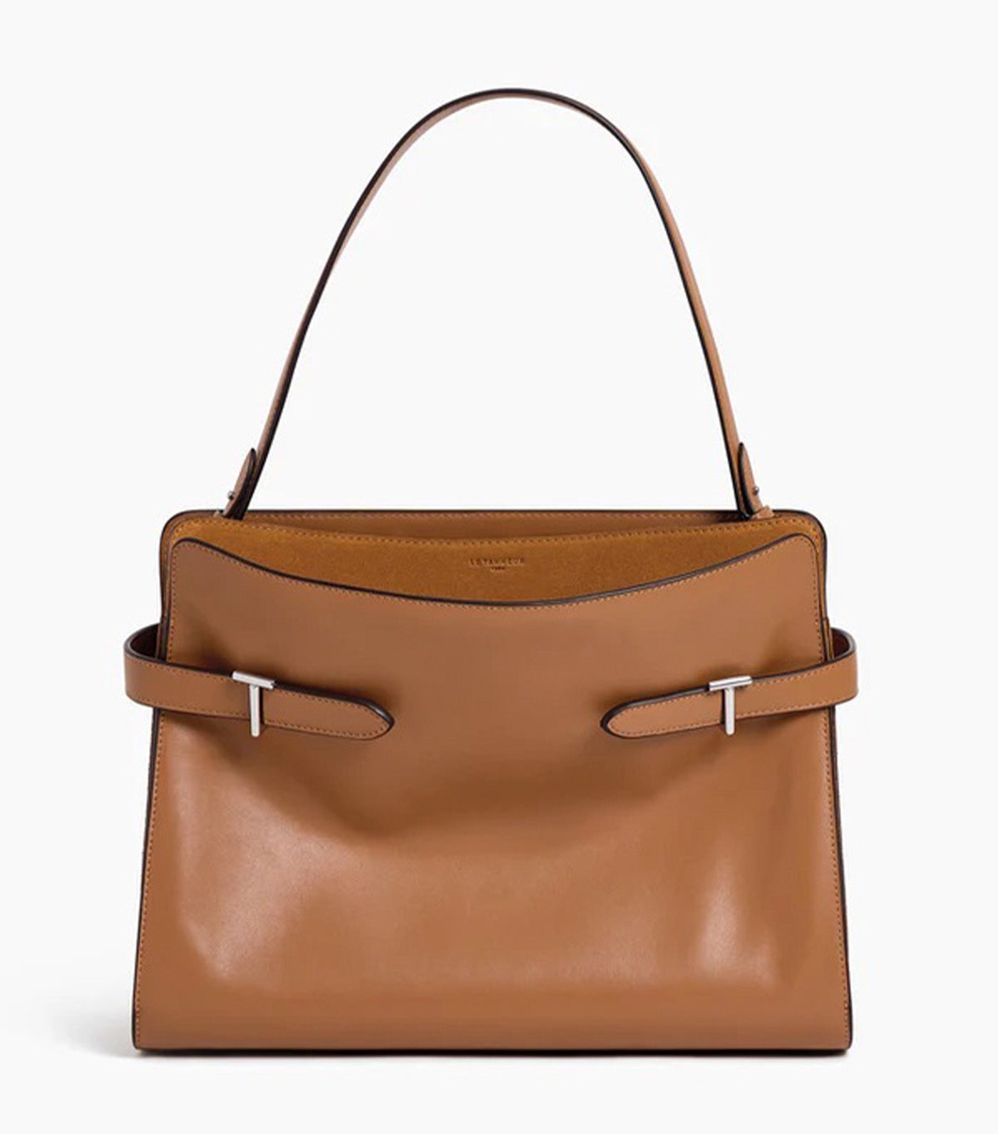 Emie Large Shoulder Bag in Smooth Leather and Nubuck