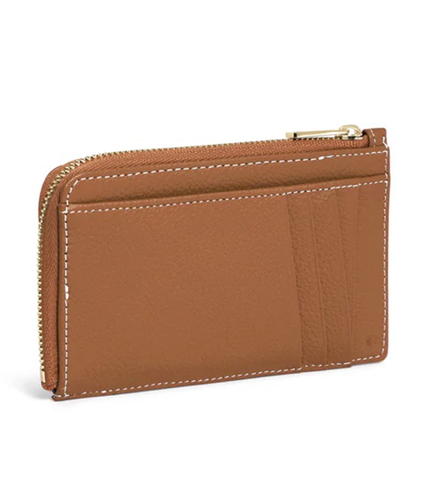 Emilie Zipped Card Holder in Grain Leather