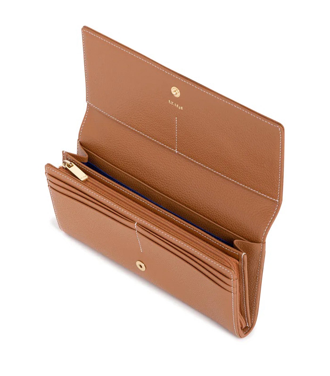 Emilie Zipped Travel Companion in Grained Leather