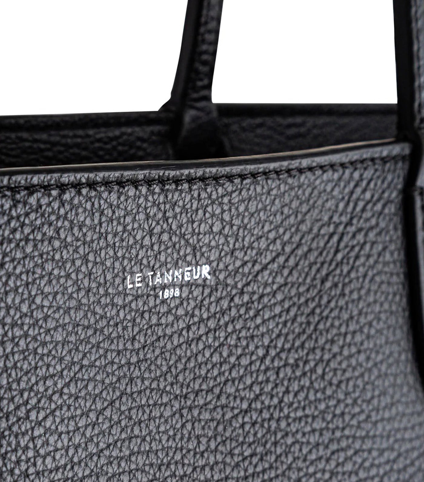 Louise Large Pebbled Leather Tote Bag Black/The Blue