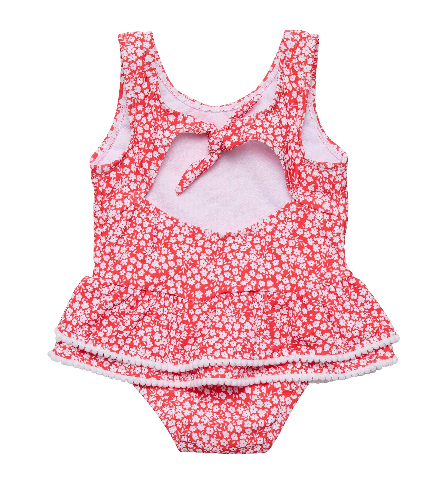 Ditsy Bloom Skirt Swimsuit Orange