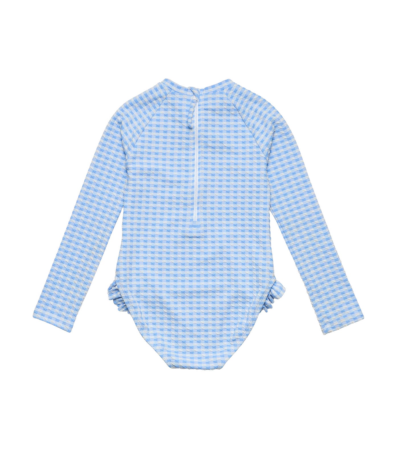 Seaside Gingham Leg Frill Surf Suit