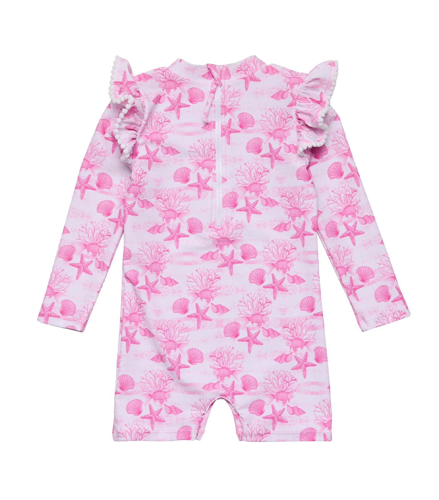 Lagoon Long Sleeve Sunsuit Pink