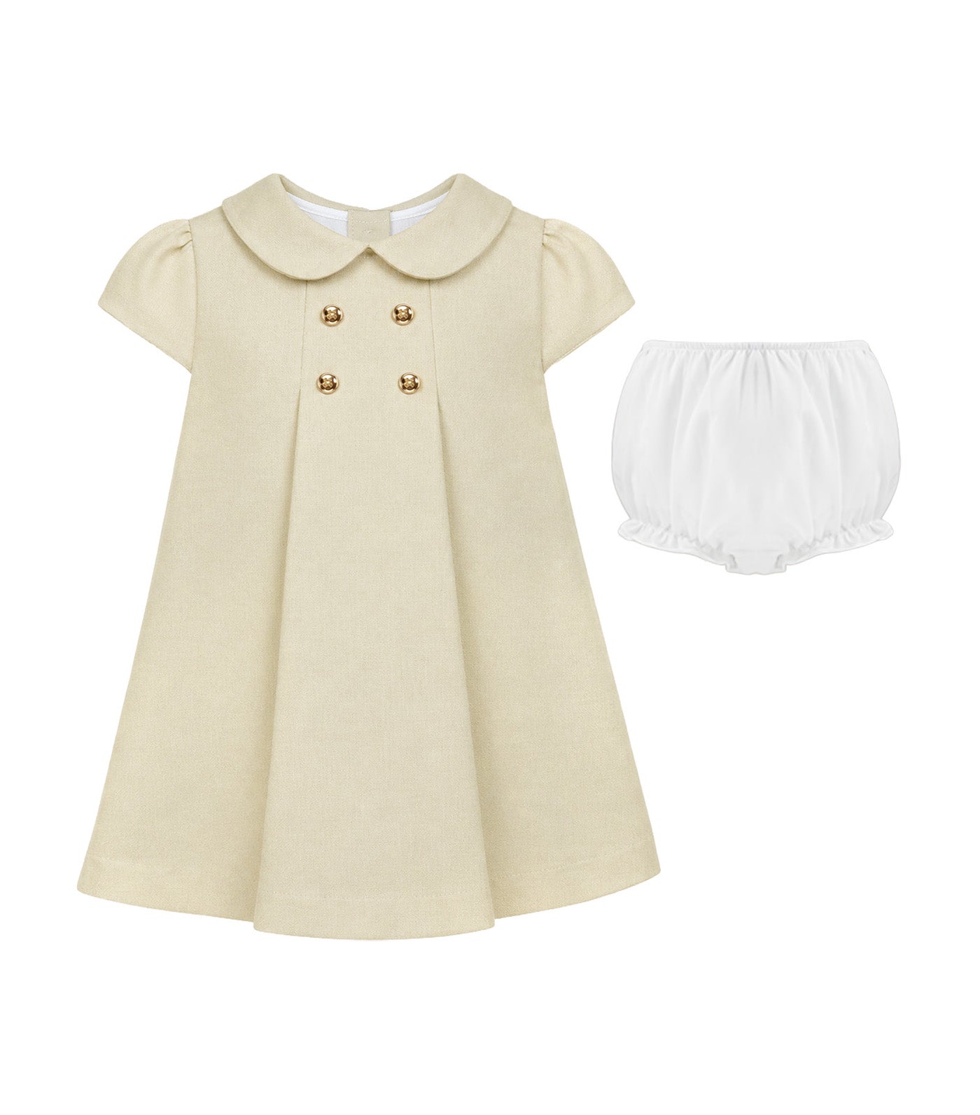 Amari Baby Girls Shift Dress Tan