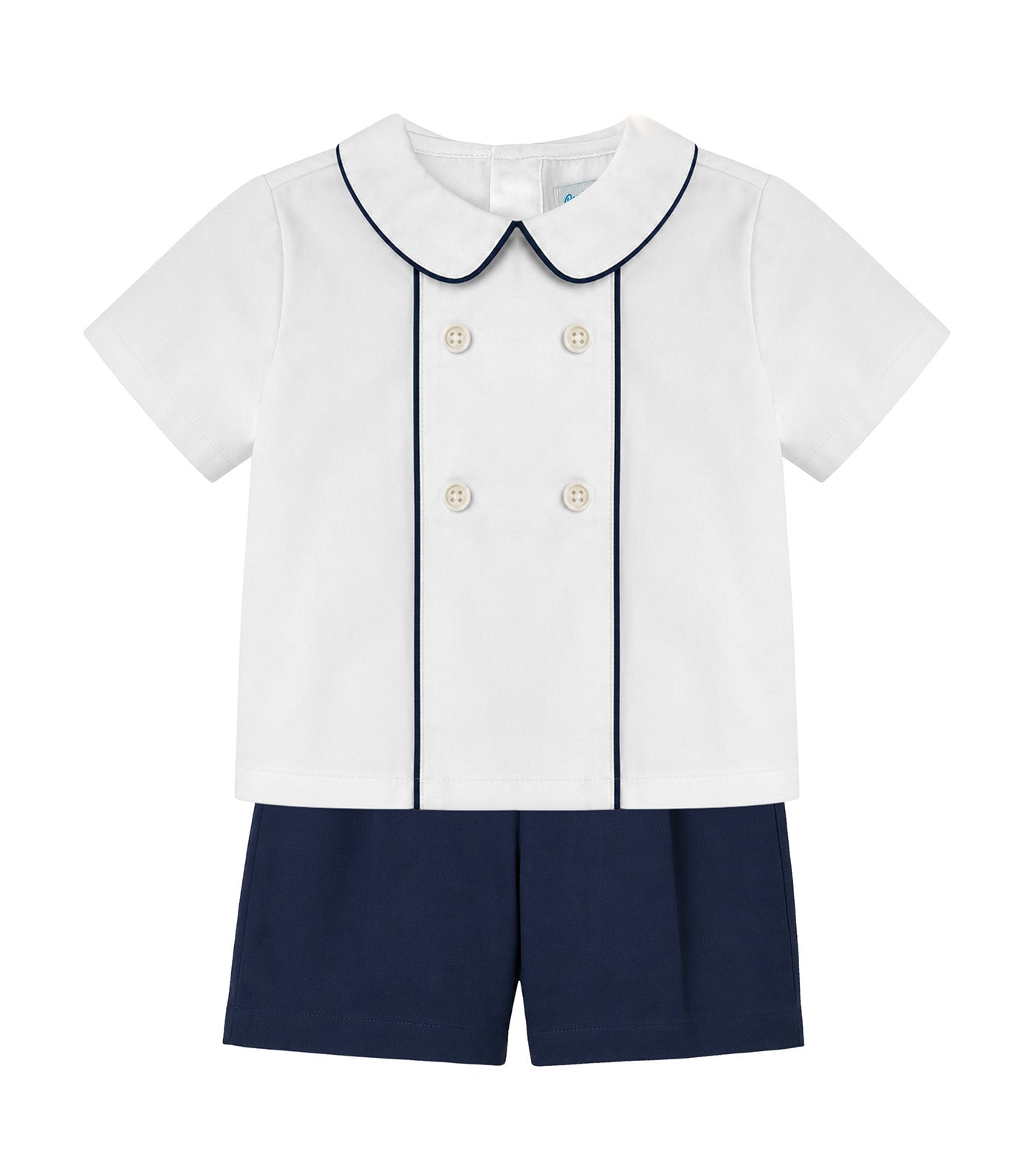 Pietro Baby Boys Top and Shorts Set Navy