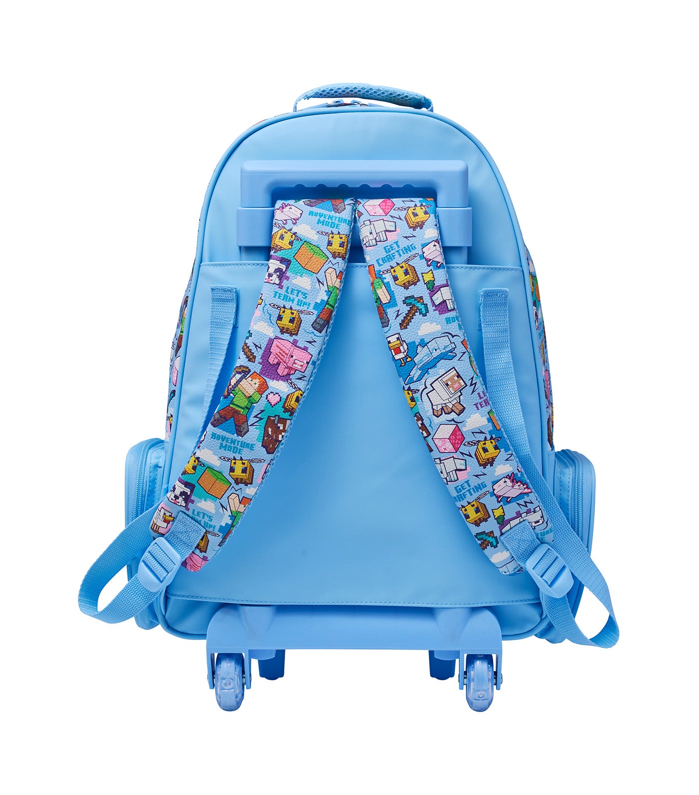 Minecraft Trolley Backpack with Light Up Wheels