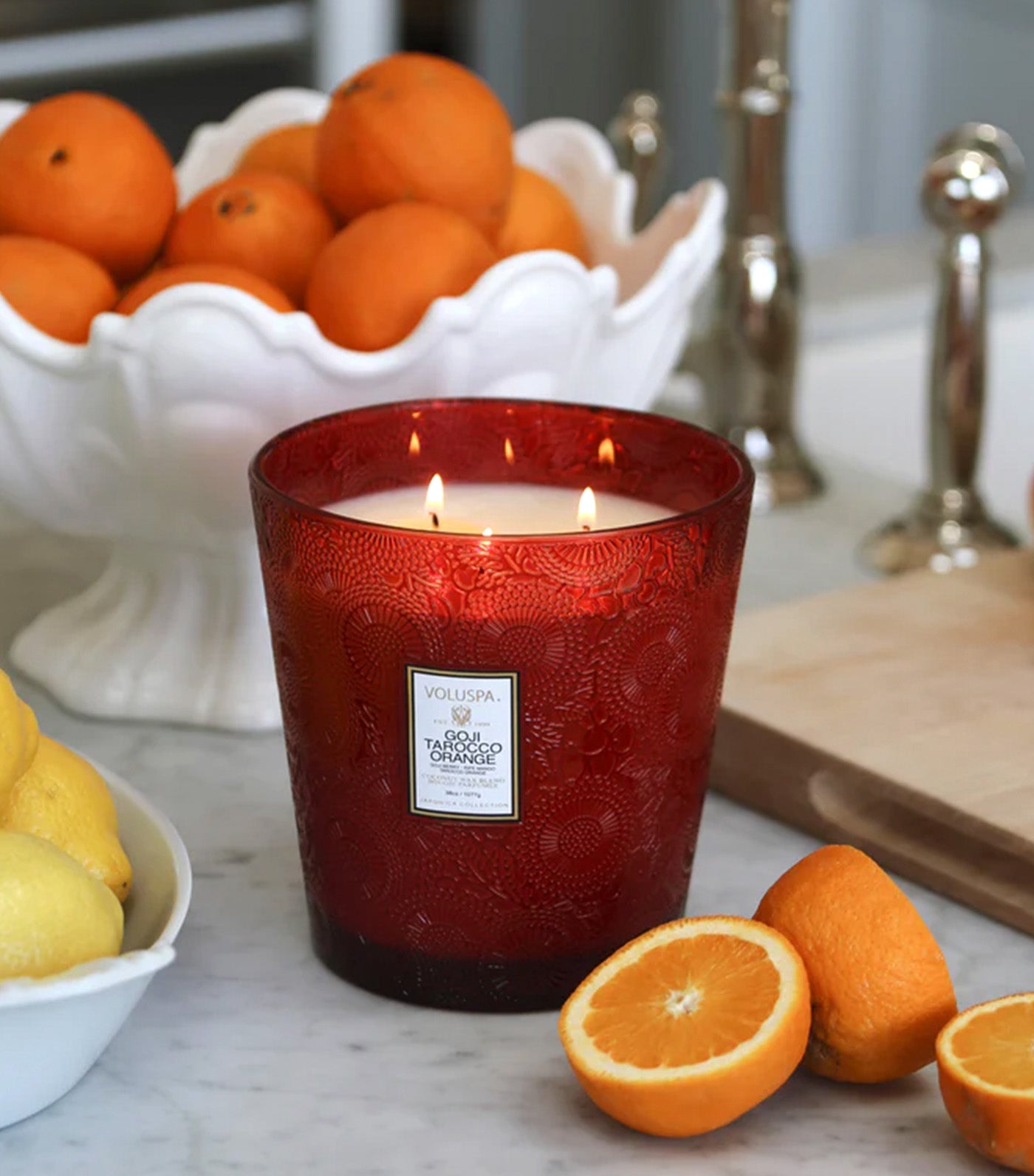 Goji Tarocco Orange 3 Wick Hearth Candle