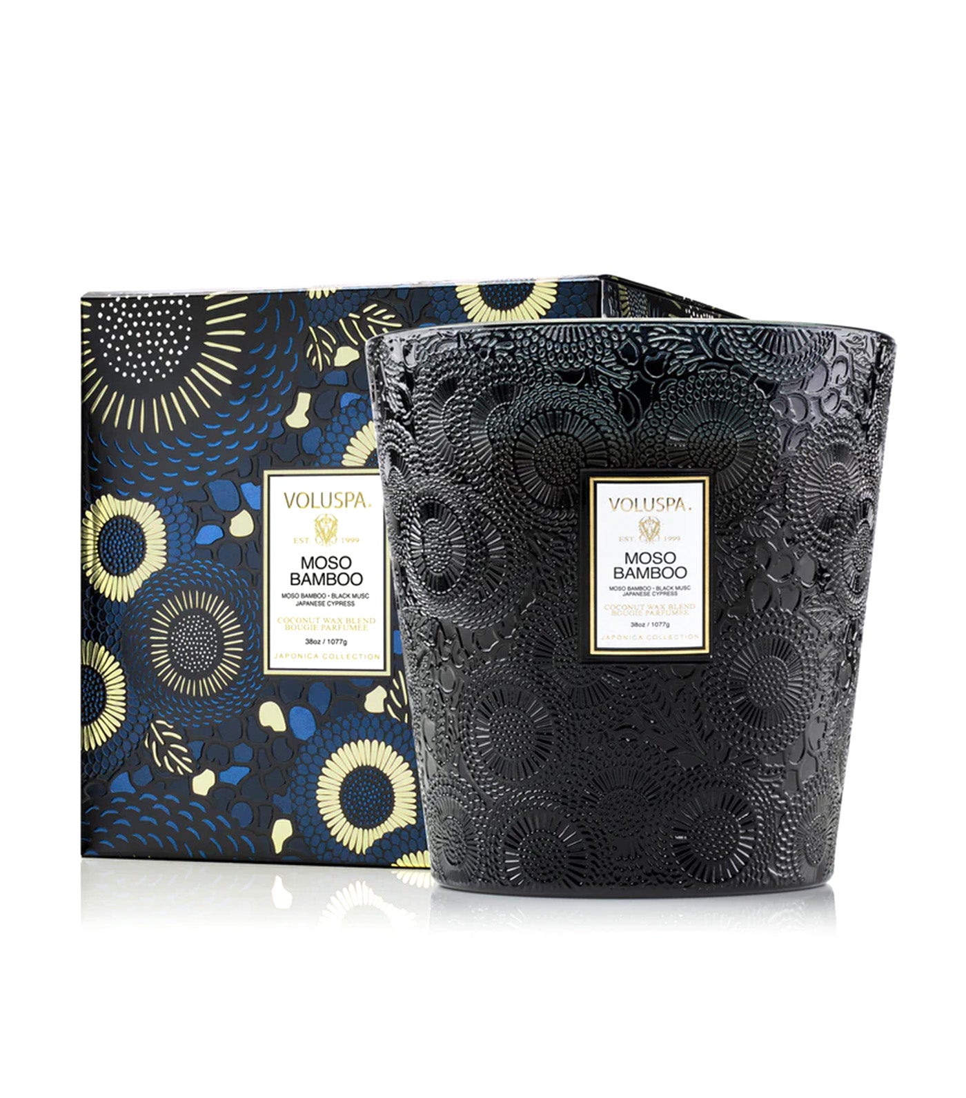 Moso Bamboo 3 Wick Hearth Candle