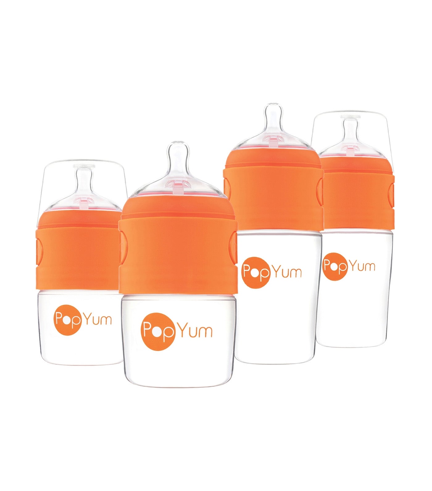 Baby Bottle Starter Set, 4-pack, Orange
