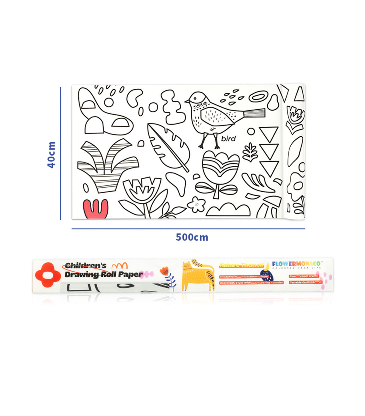 Children's Drawing Rolling Paper - Nature