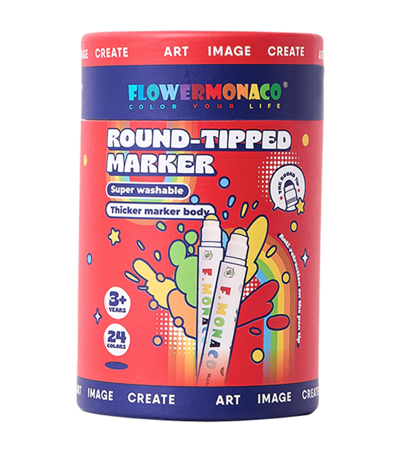 Round-Tipped Markers (24 Colors)
