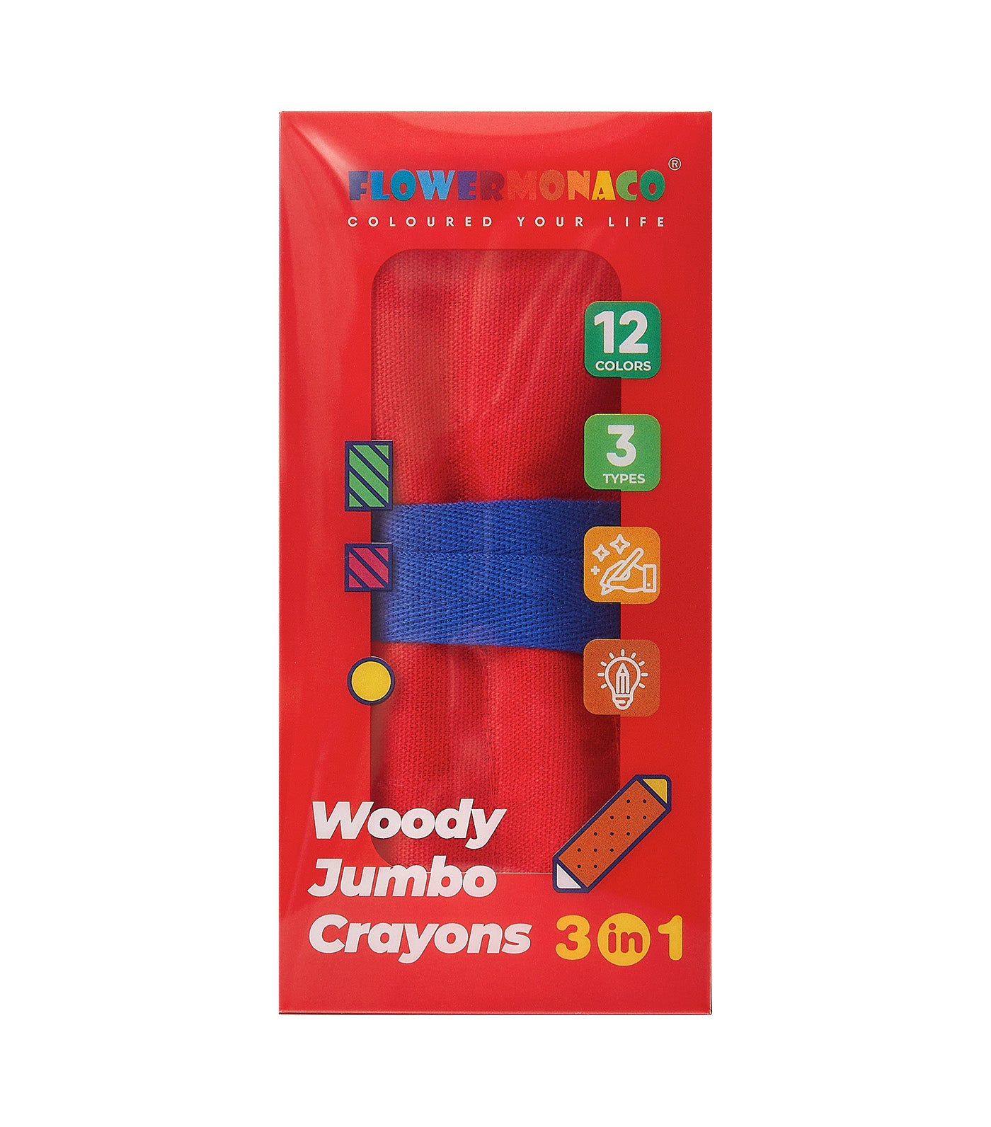 Woody Jumbo Crayons (12 Colors)