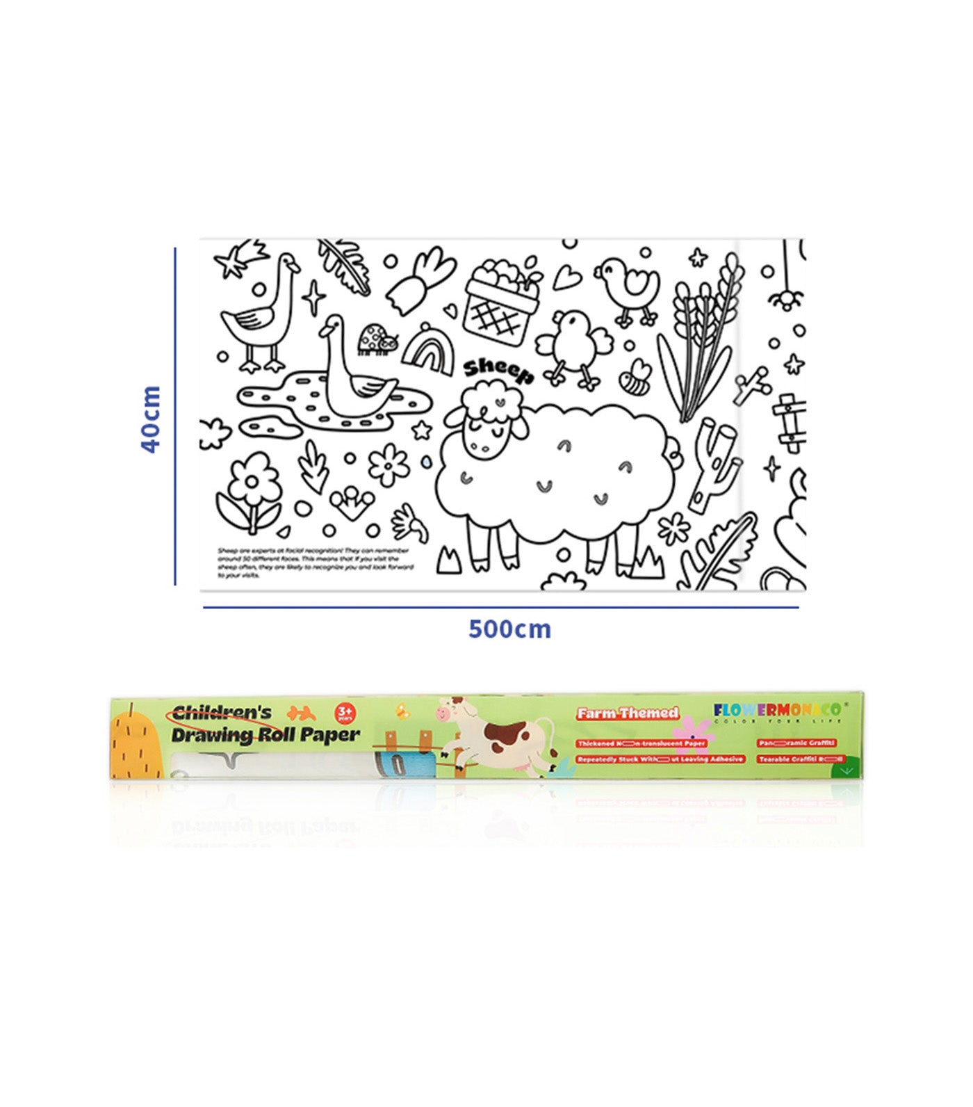 Children's Drawing Roll Paper - Farm