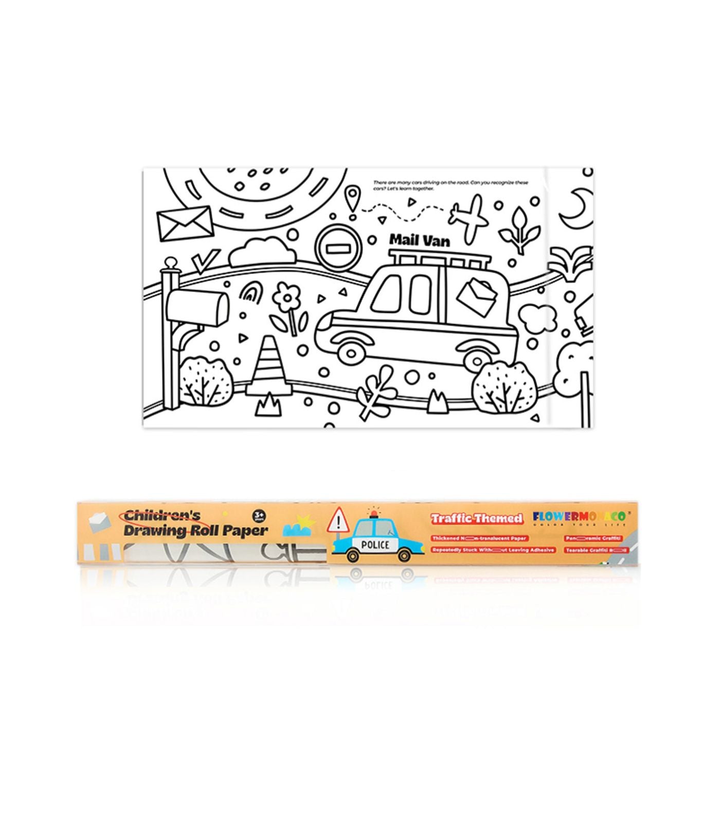 Children's Drawing Roll Paper - Traffic