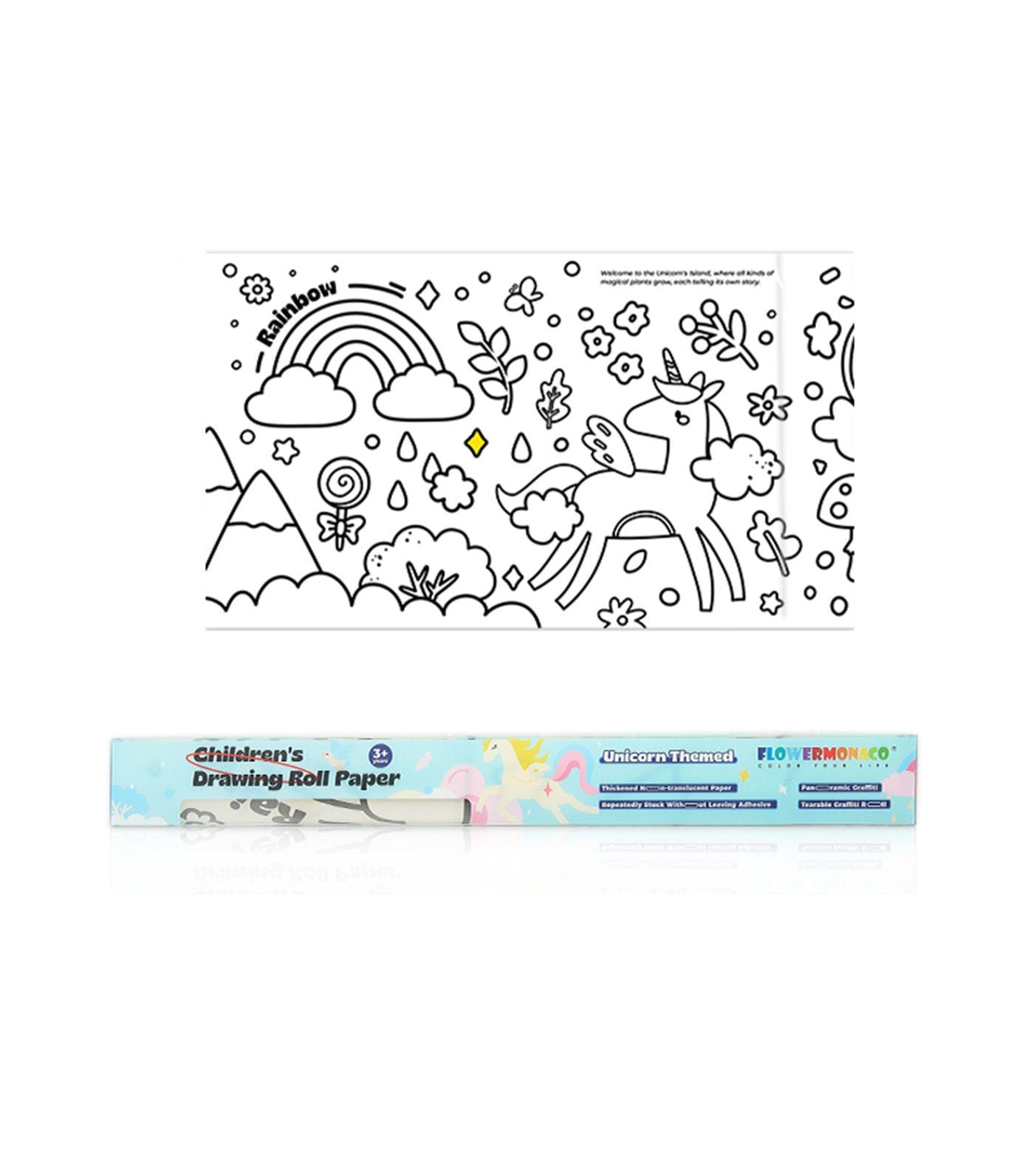 Children's Drawing Roll Paper - Unicorns