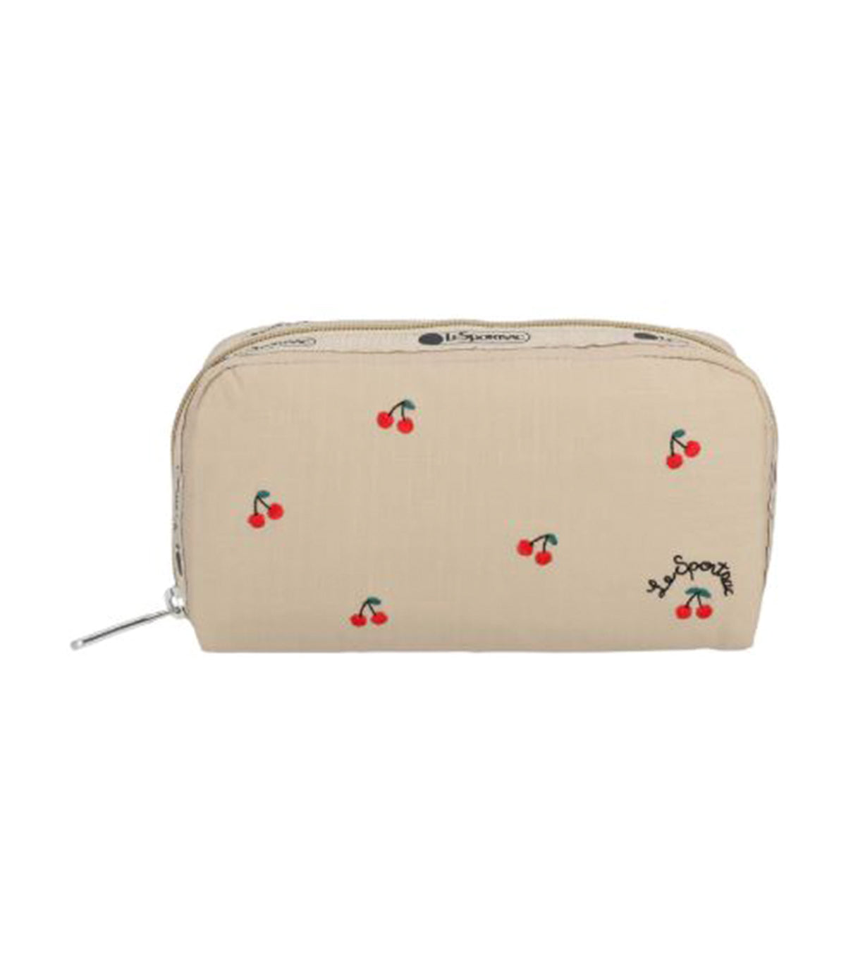 Rectangular Cosmetic Cherry Embroidery