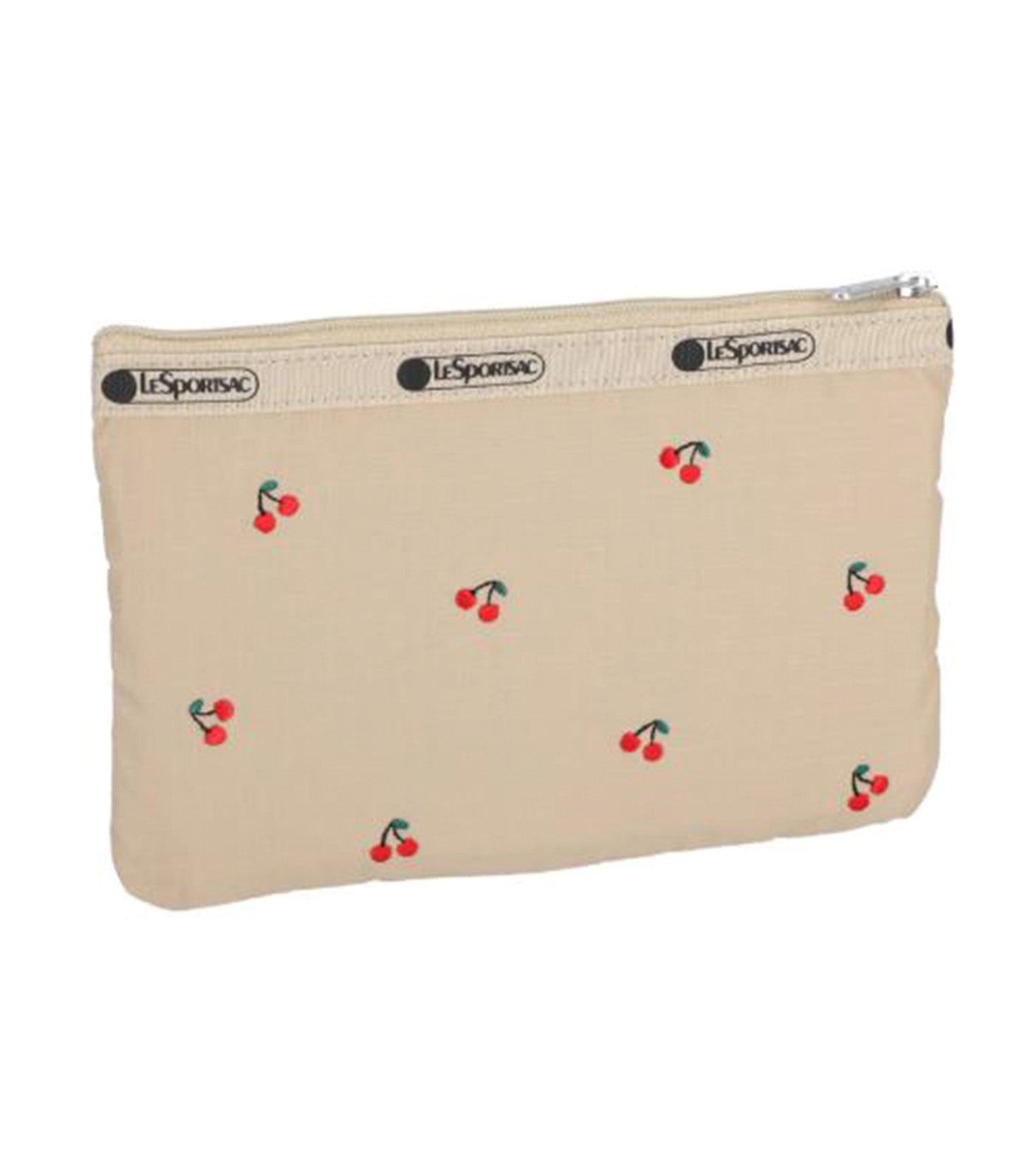 3-Zip Cosmetic Cherry Embroidery