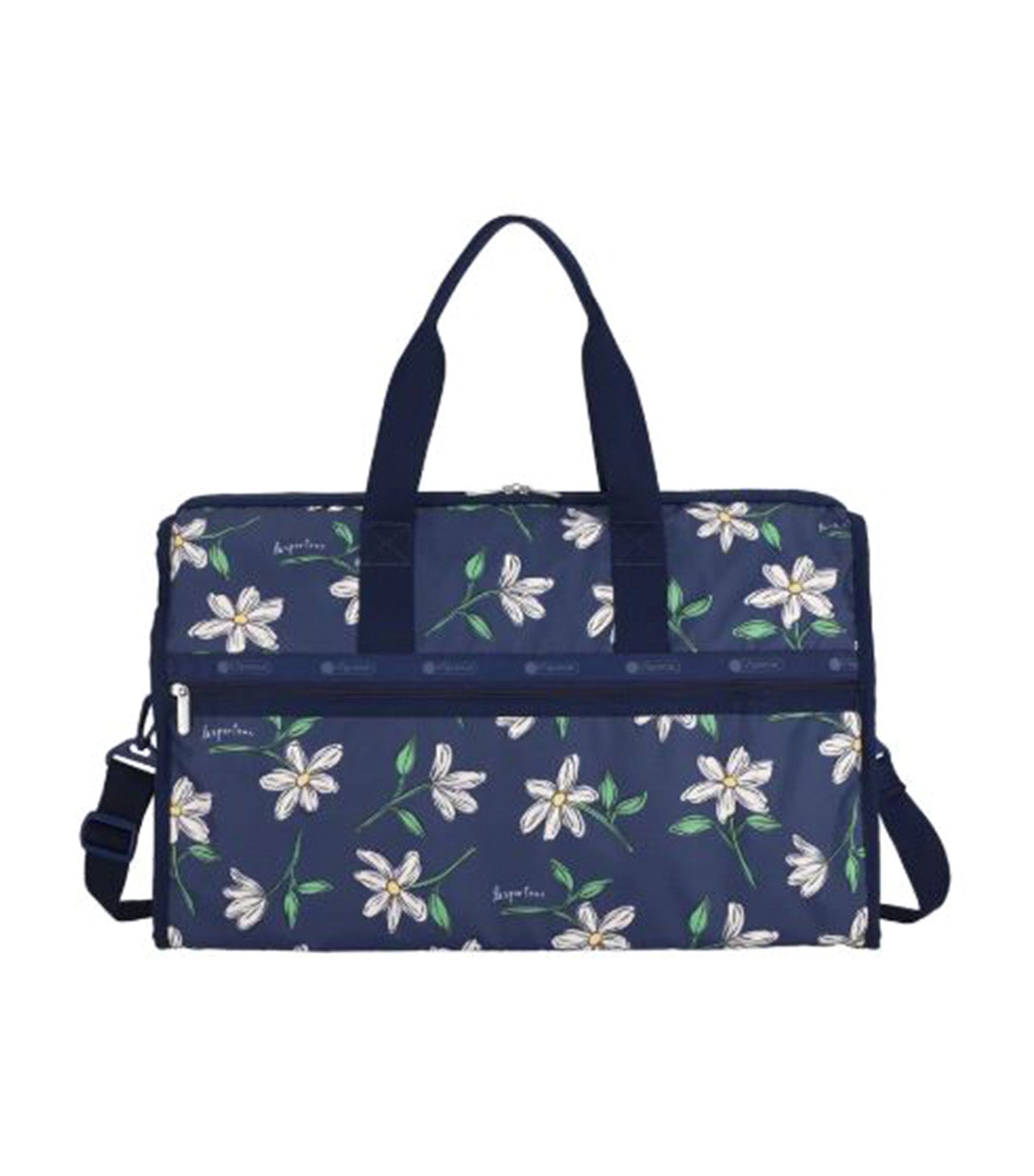 Deluxe Large Weekender Floral Blooms Navy