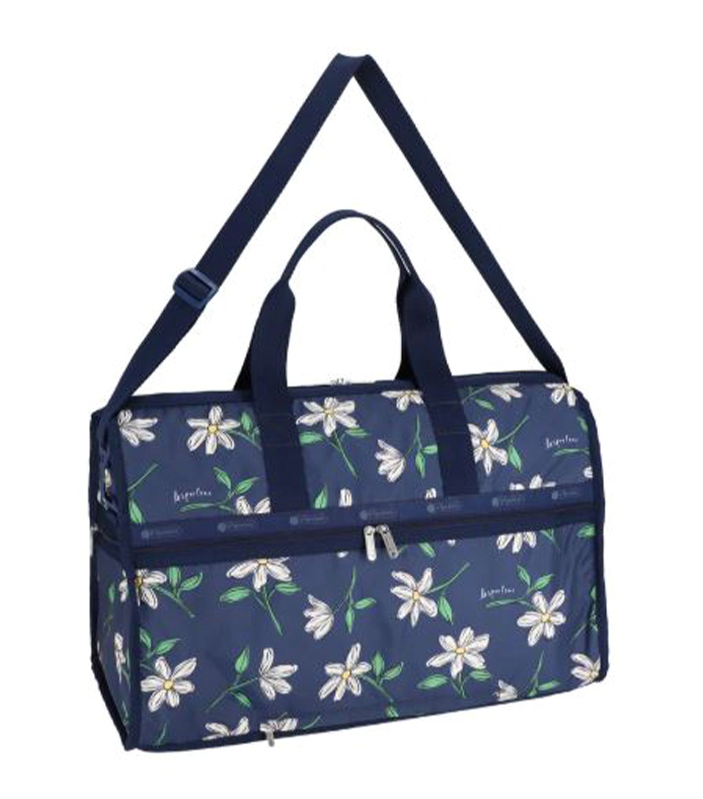 Deluxe Large Weekender Floral Blooms Navy