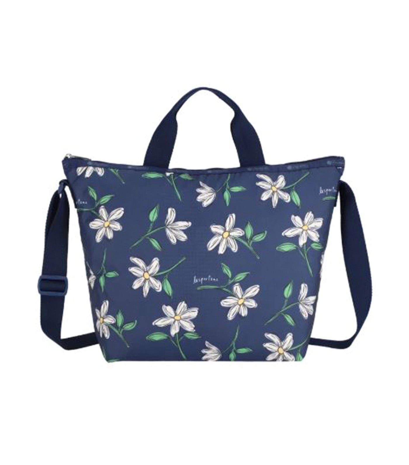 Deluxe Easy Carry Tote Floral Blooms Navy
