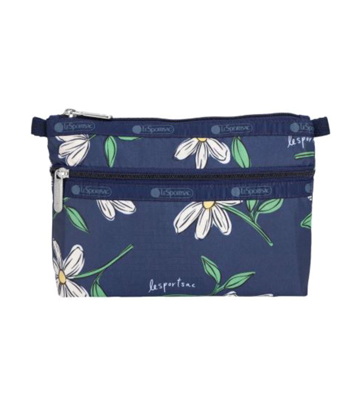 Cosmetic Clutch Floral Blooms Navy