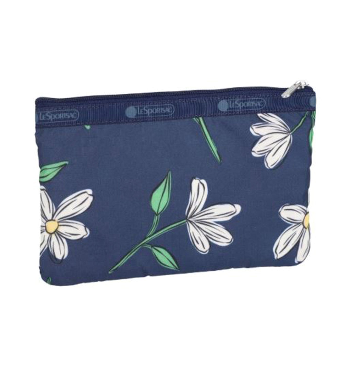 3-Zip Cosmetic Floral Blooms Navy