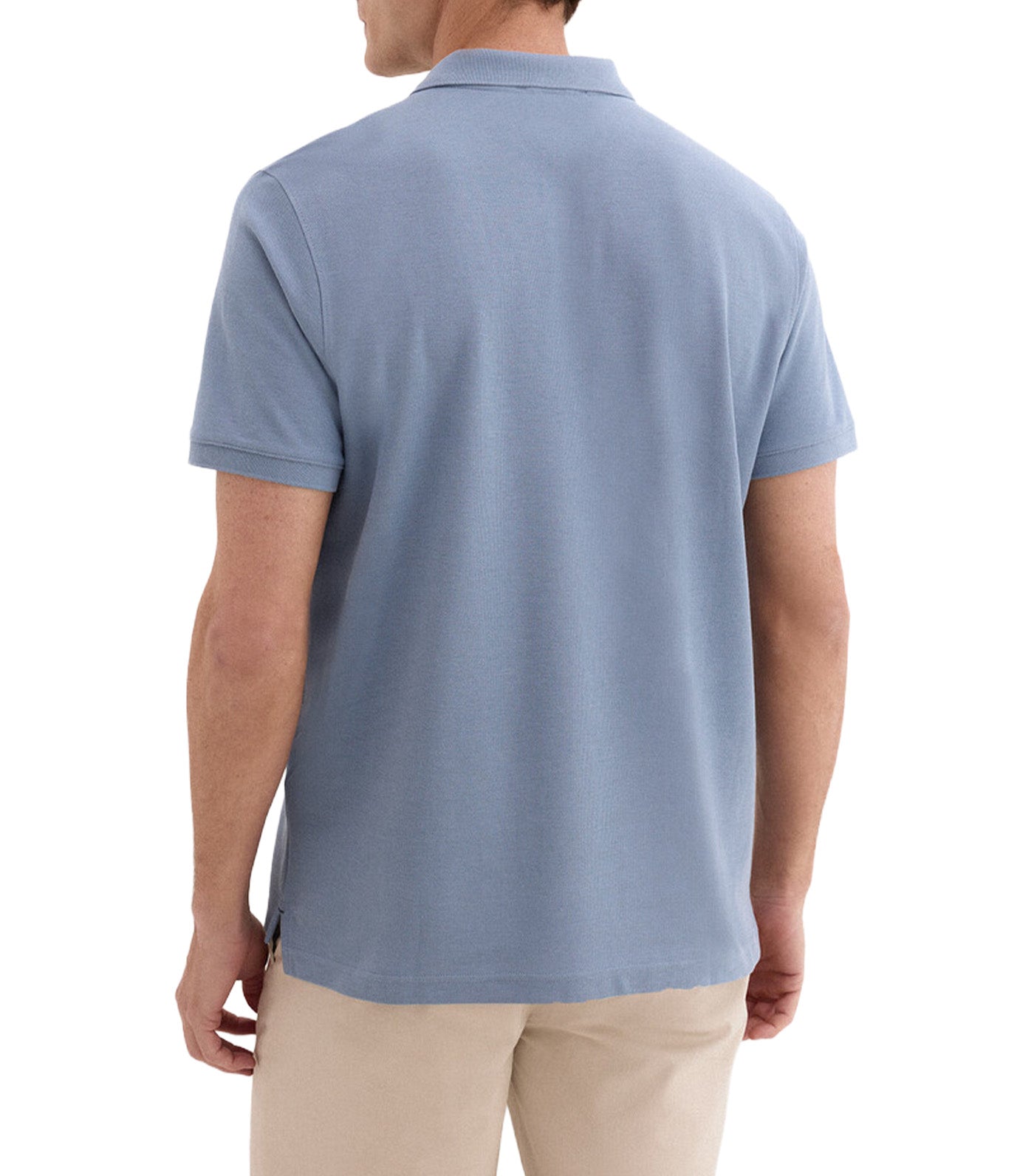 Basic Piqué Polo Shirt Light Blue
