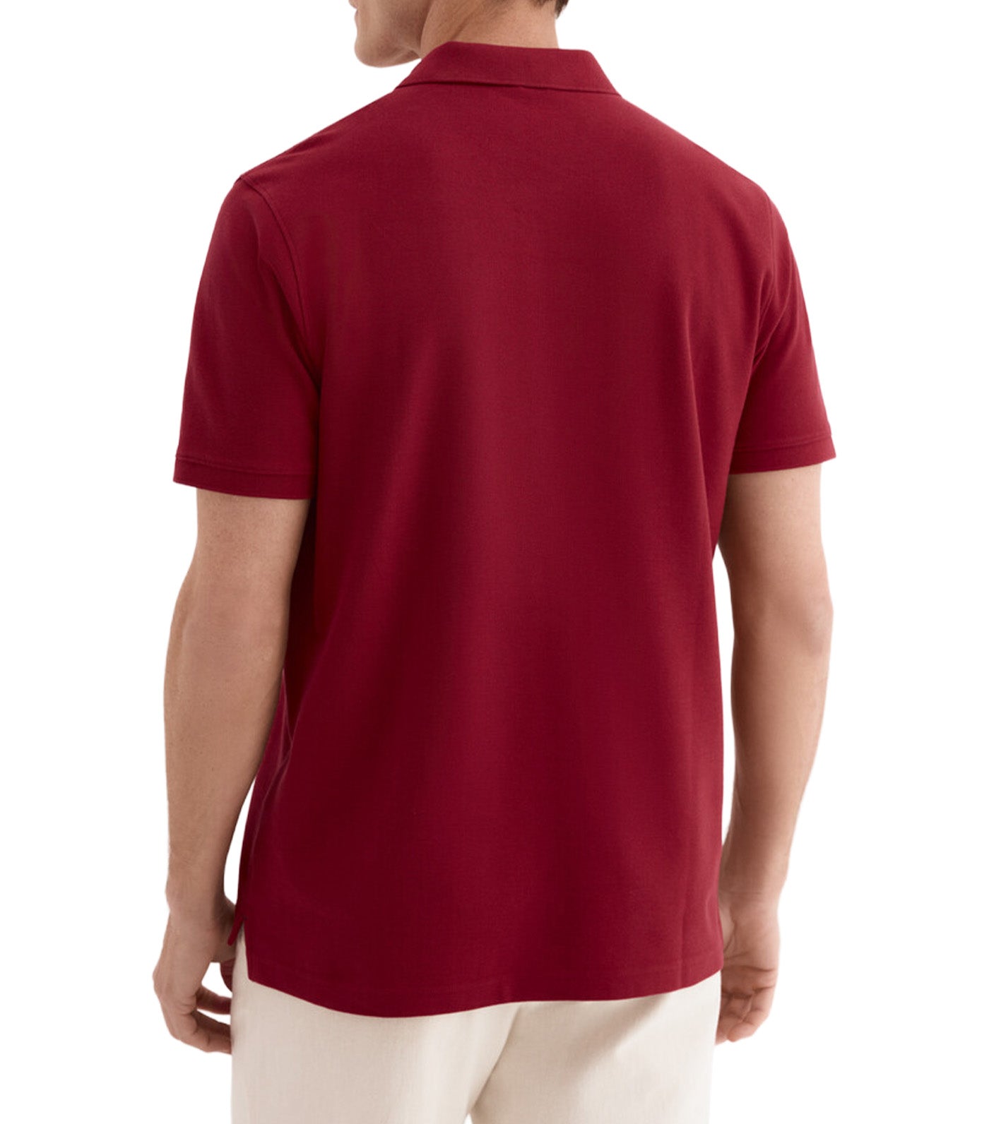 Basic Piqué Polo Shirt Red