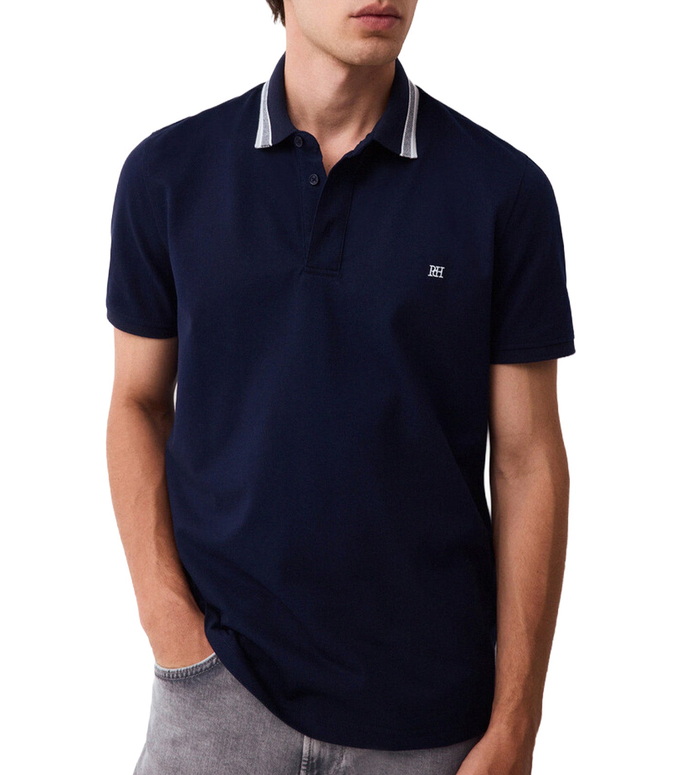 Fantasy Collar Polo Shirt Navy