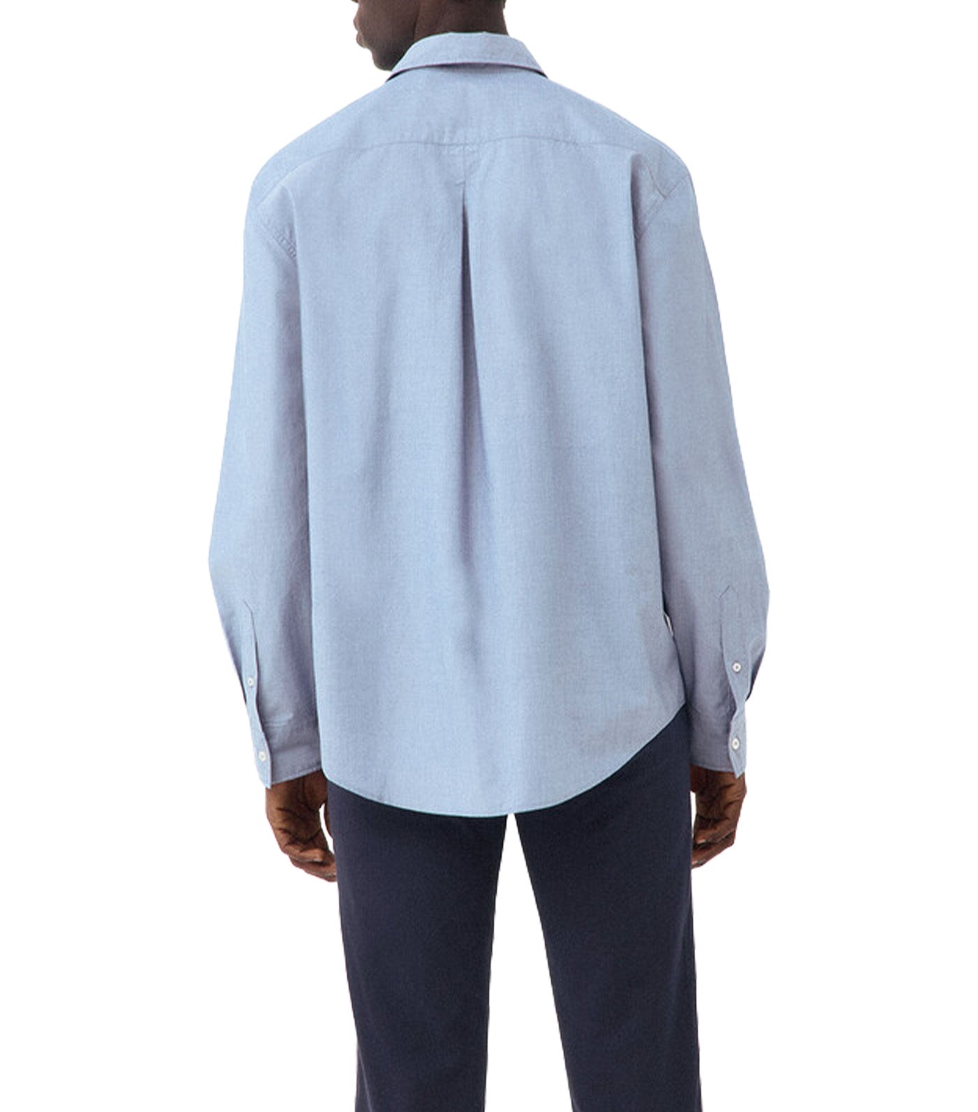 Plain Poplin Relax Fit Shirt Blue