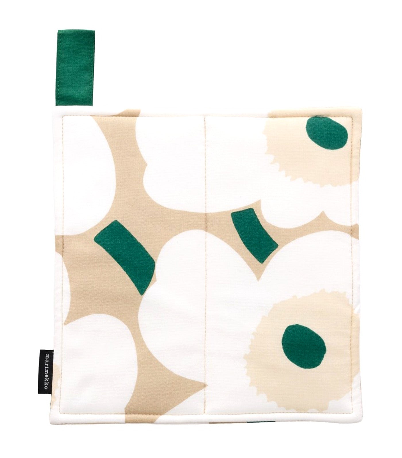 Pieni Unikko Pot Holder Sand/White/Hay/Emerald