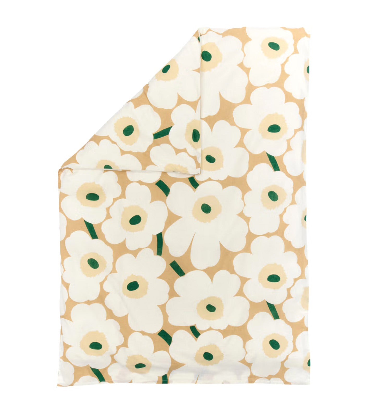 Unikko Duvet Cover Sand/Off White/Hay/Emerald