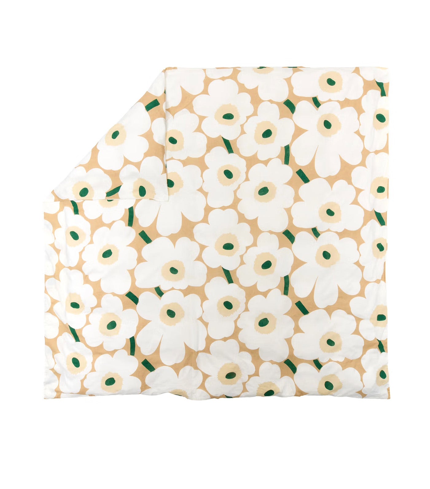 Unikko Duvet Cover Sand/Off White/Hay/Emerald