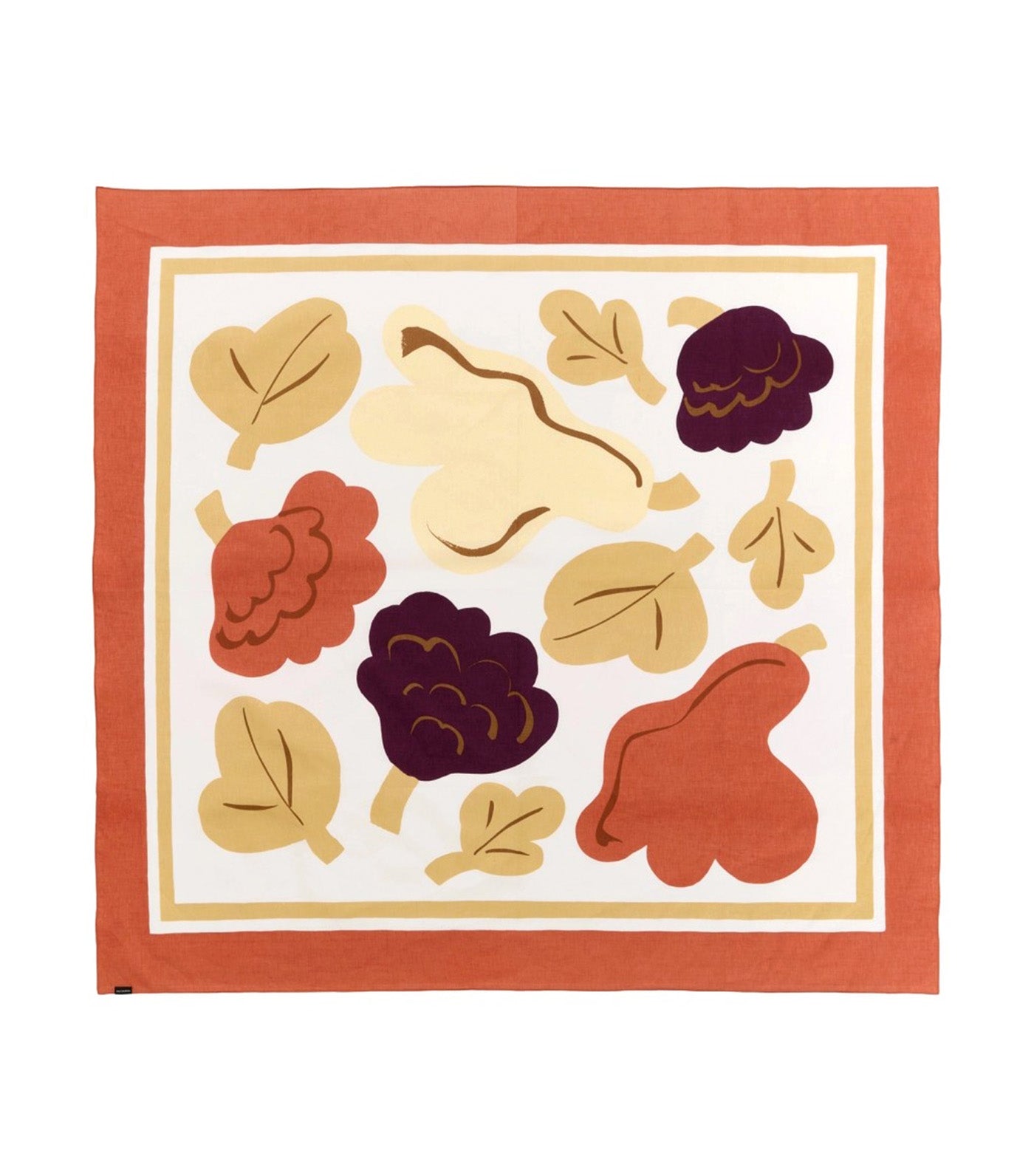 Kukasta Kukkaan Tablecloth White/Terracotta/Ochre/Plum