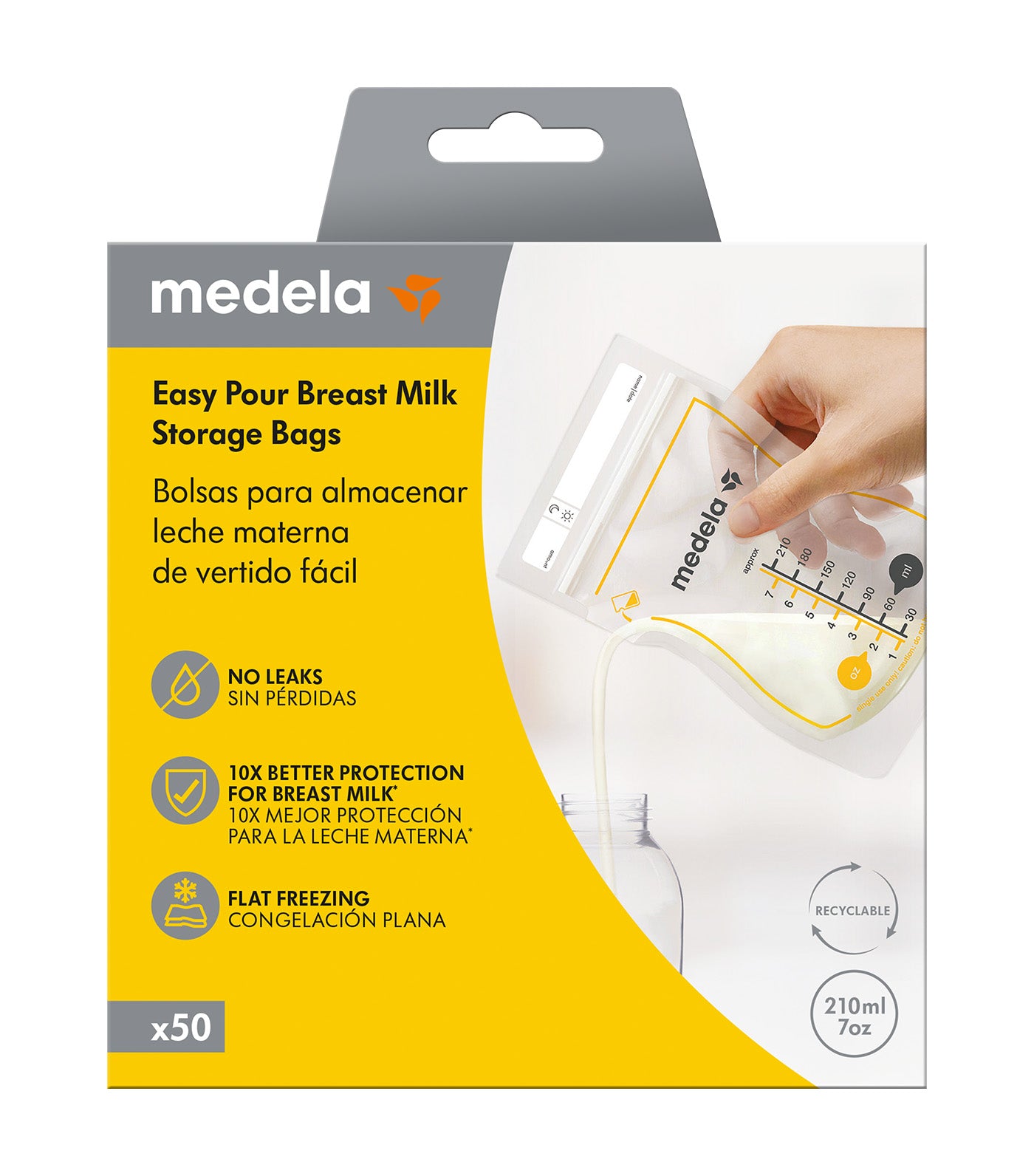 Easy Pour Breast Milk Storage Bags - 50 Bags
