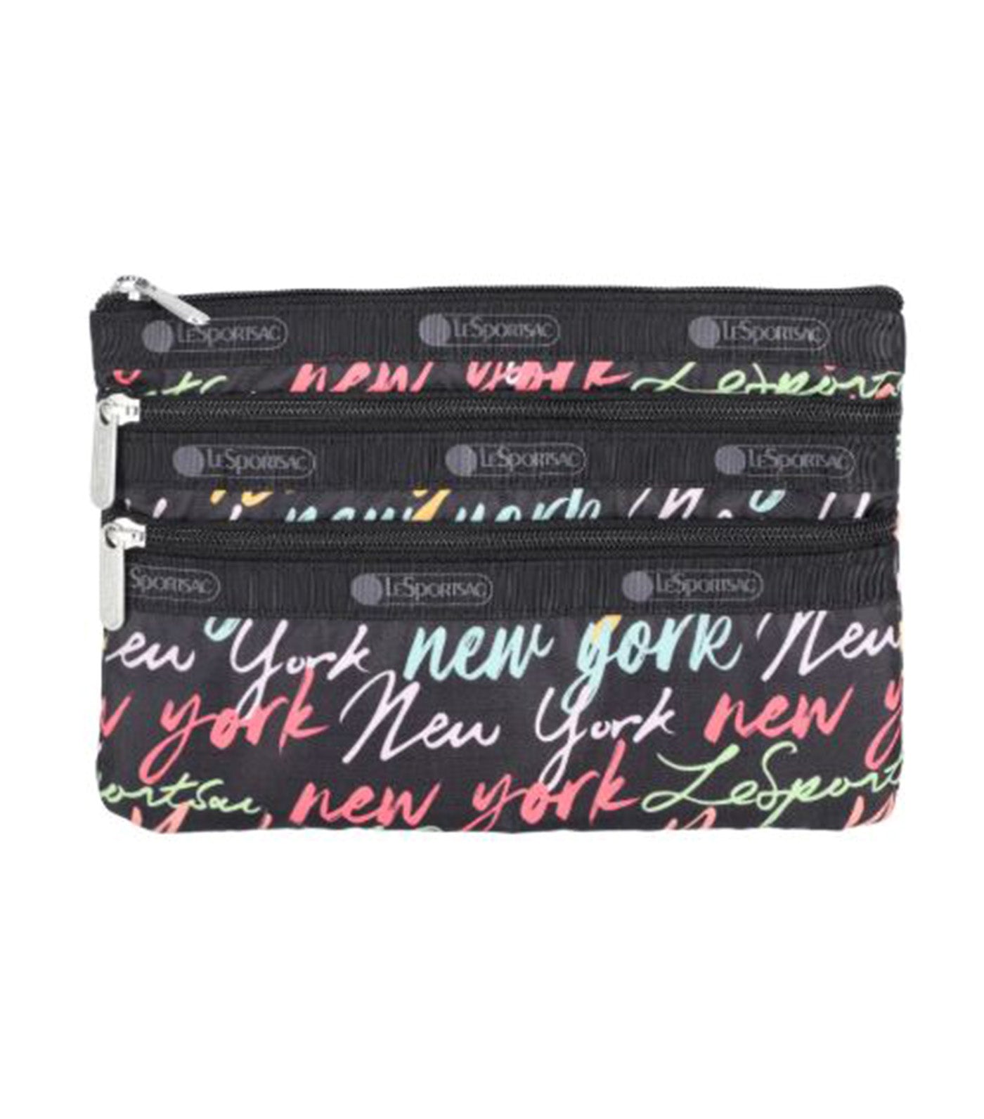 3-Zip Cosmetic NYC Script Black