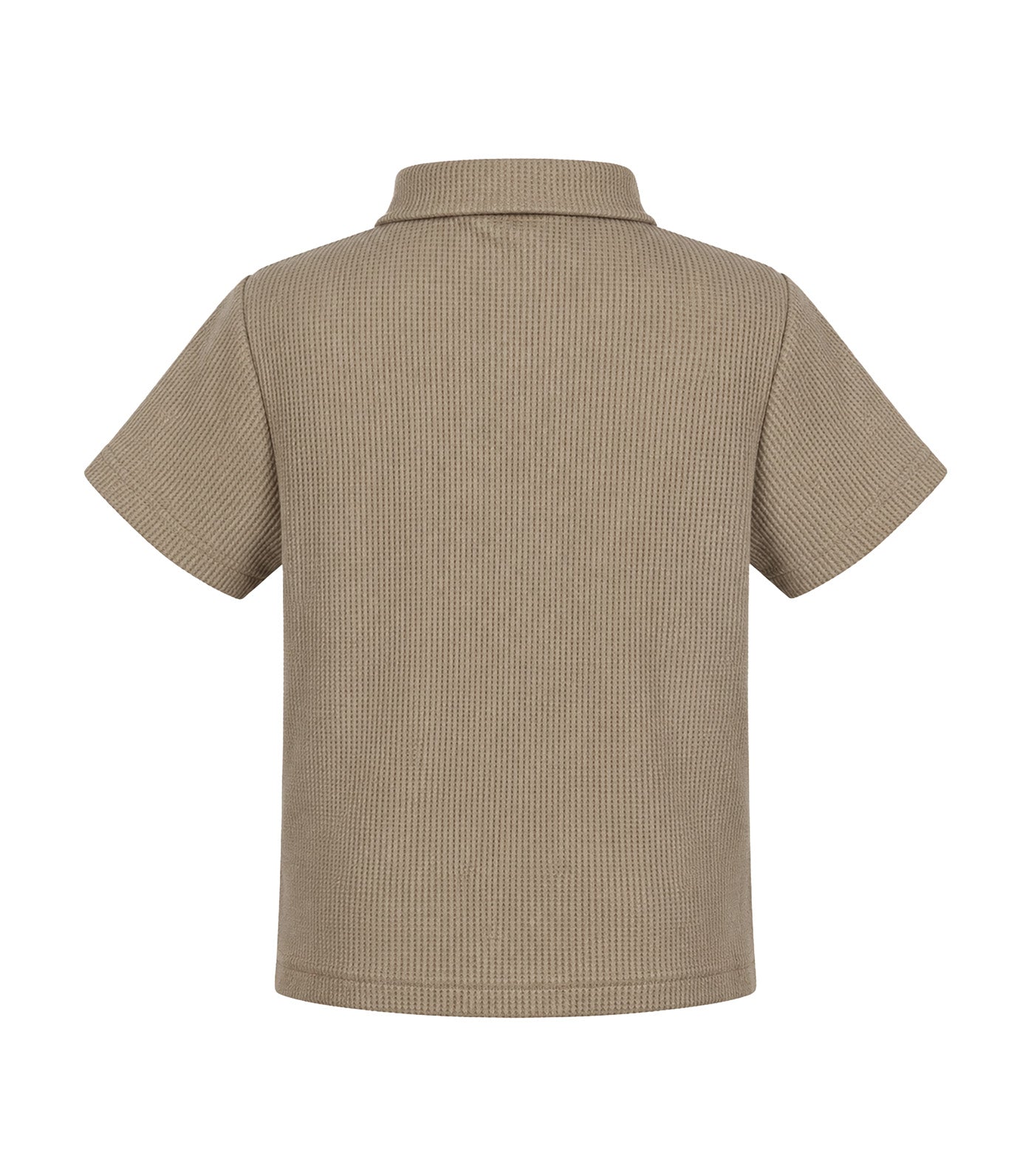 Maxime Boys Waffle Polo Shirt Tan