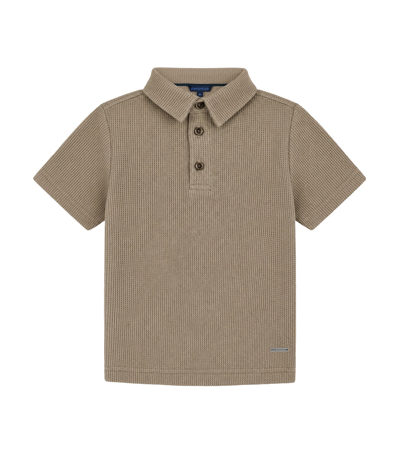 Maxime Boys Waffle Polo Shirt Tan