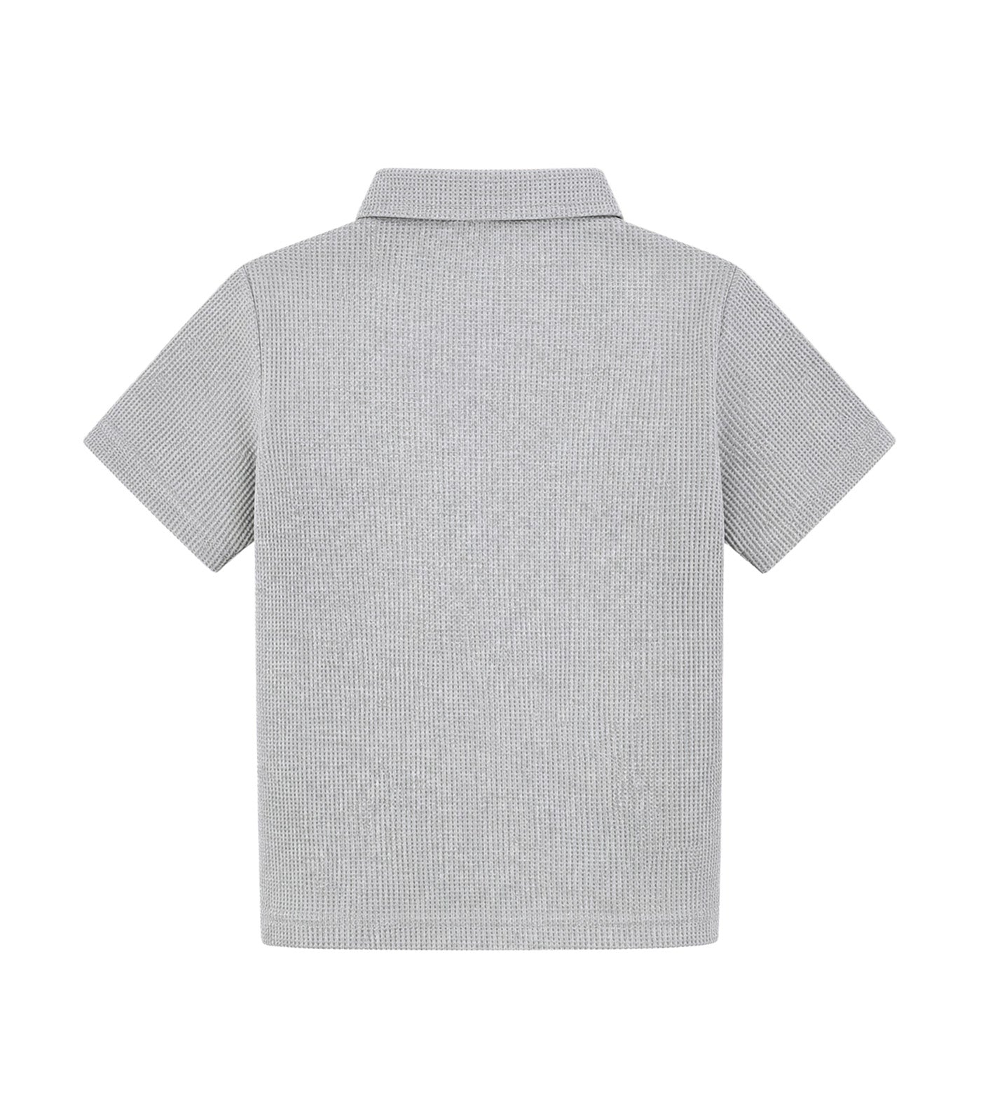 Maxime Boys Waffle Polo Shirt Gray