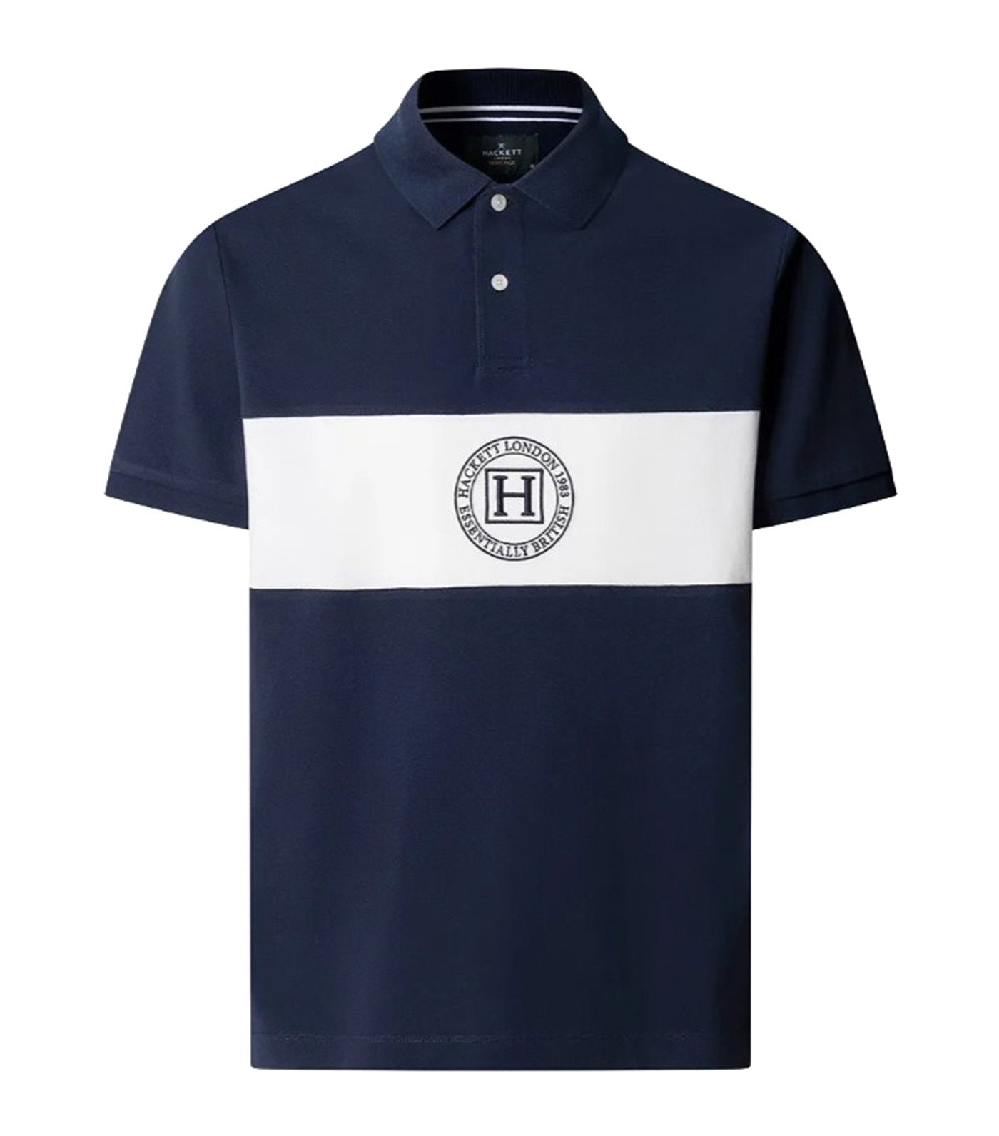 Classic Fit Short Sleeve Branded Panel Polo Old Navy